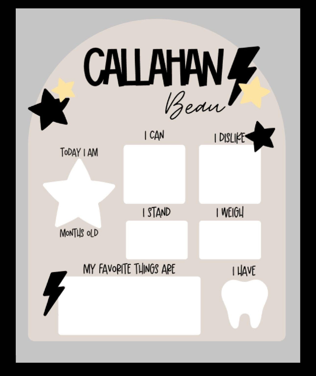 Personalized baby keepsake board, a thoughtful baby shower gift
