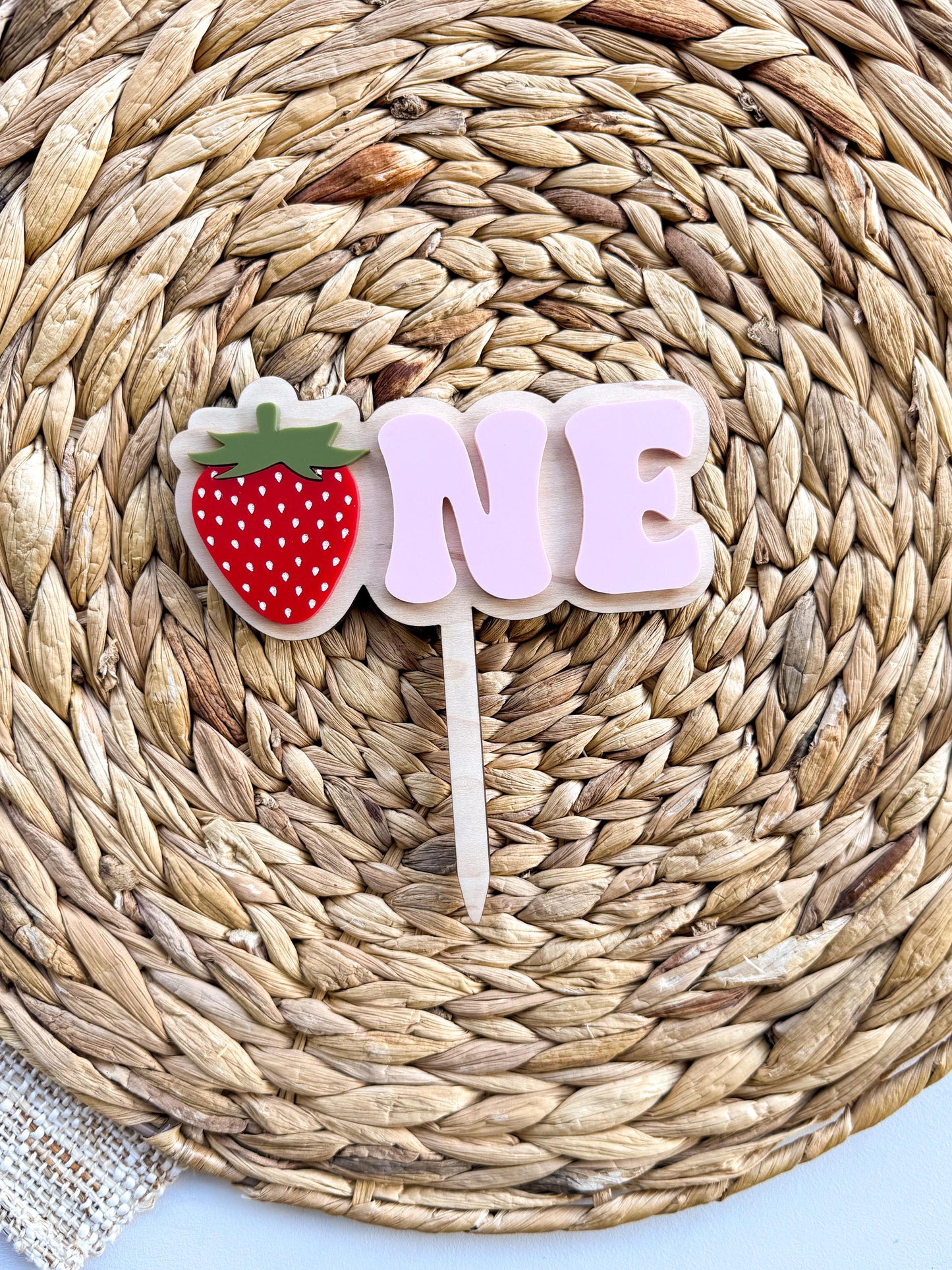 Berry First Birthday Photo Board | Monthly Milestone, Wooden Picture Keepsake