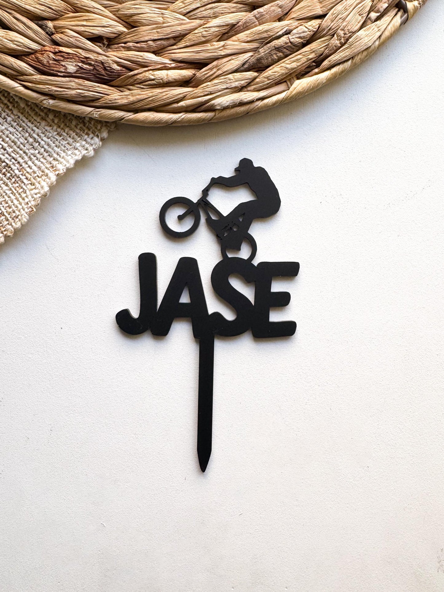 Custom BMX Cake Topper | Motocross Birthday Party Decoration | Racing Theme Party Decor