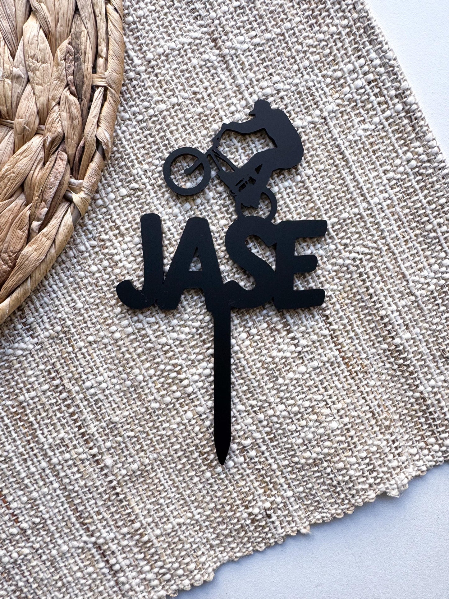 Custom BMX Cake Topper | Motocross Birthday Party Decoration | Racing Theme Party Decor