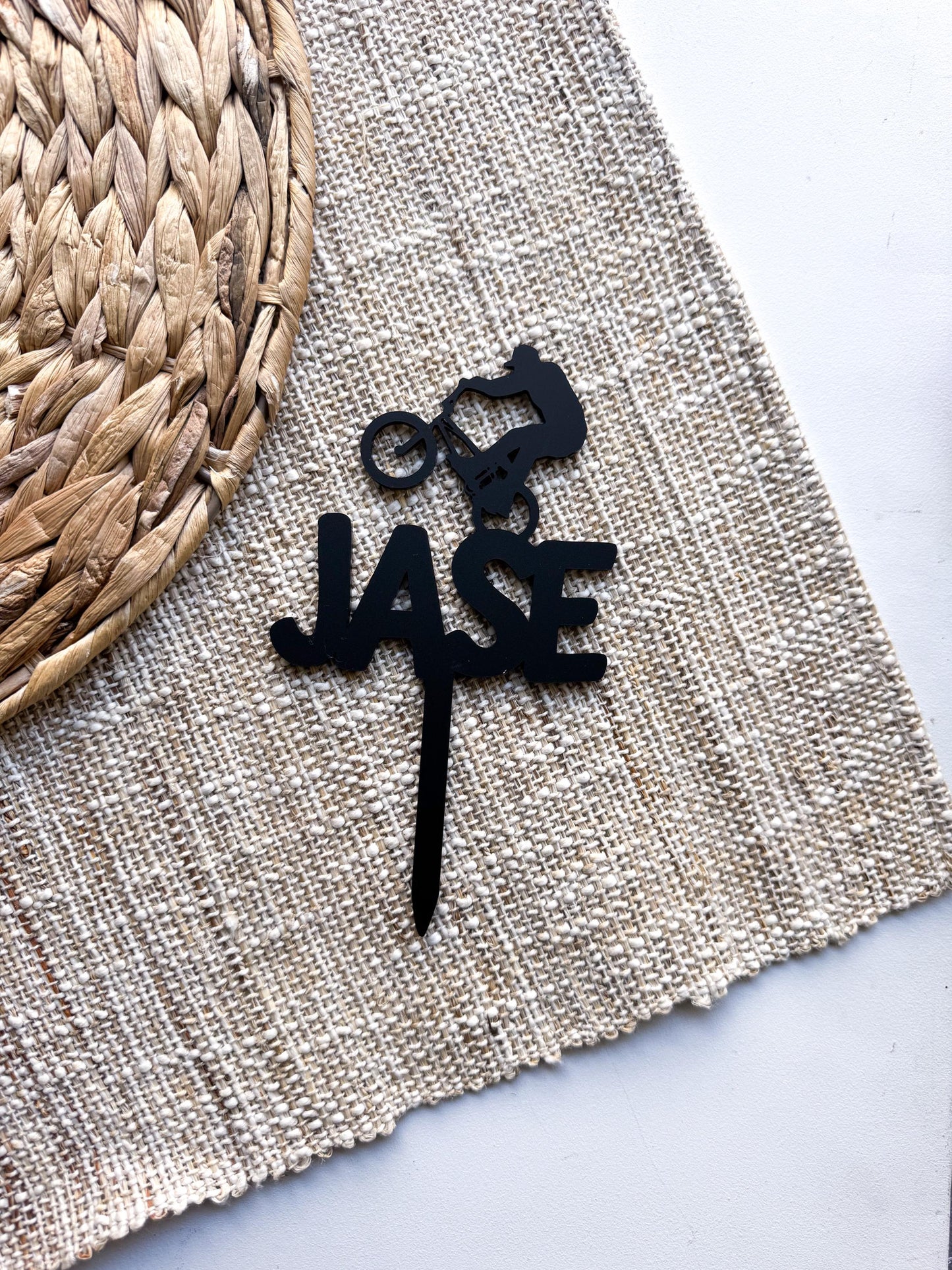 Custom BMX Cake Topper | Motocross Birthday Party Decoration | Racing Theme Party Decor