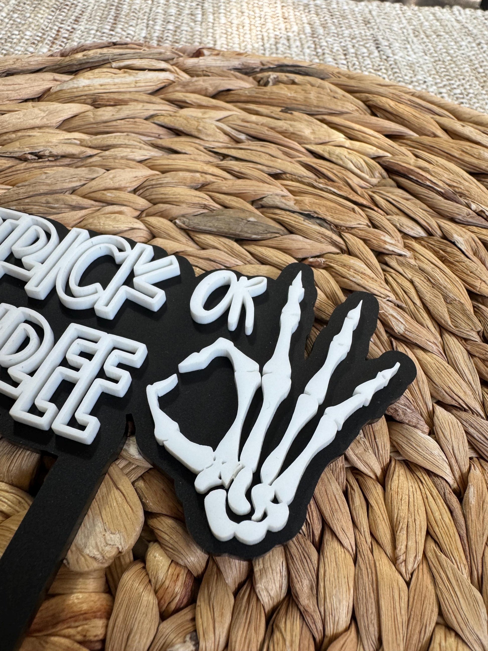 Trick or Three Cake Topper | Spooky Halloween 3rd Birthday Decor