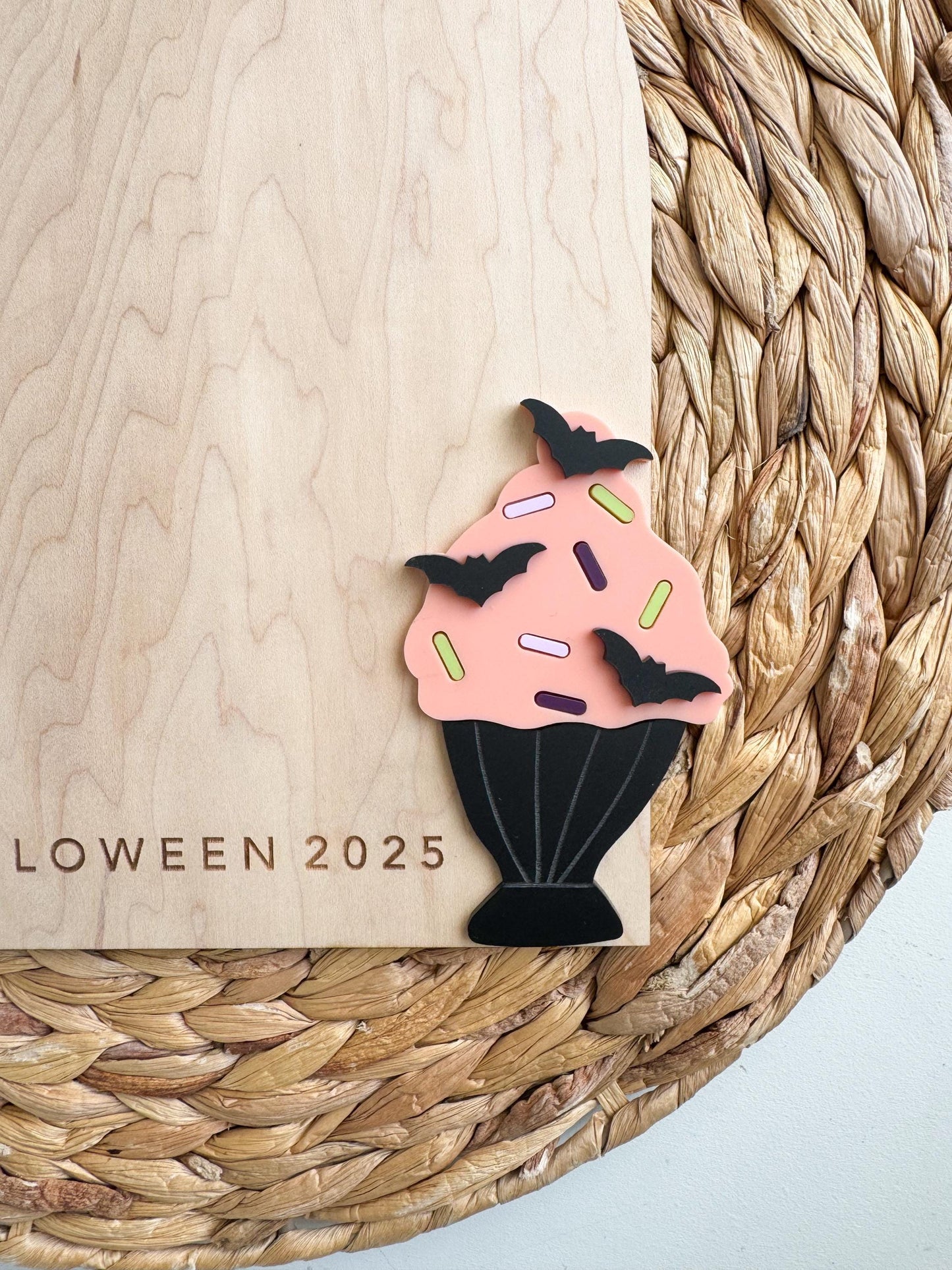 Halloween Handprint Sign | DIY Wooden Keepsake, Grandparent Gift