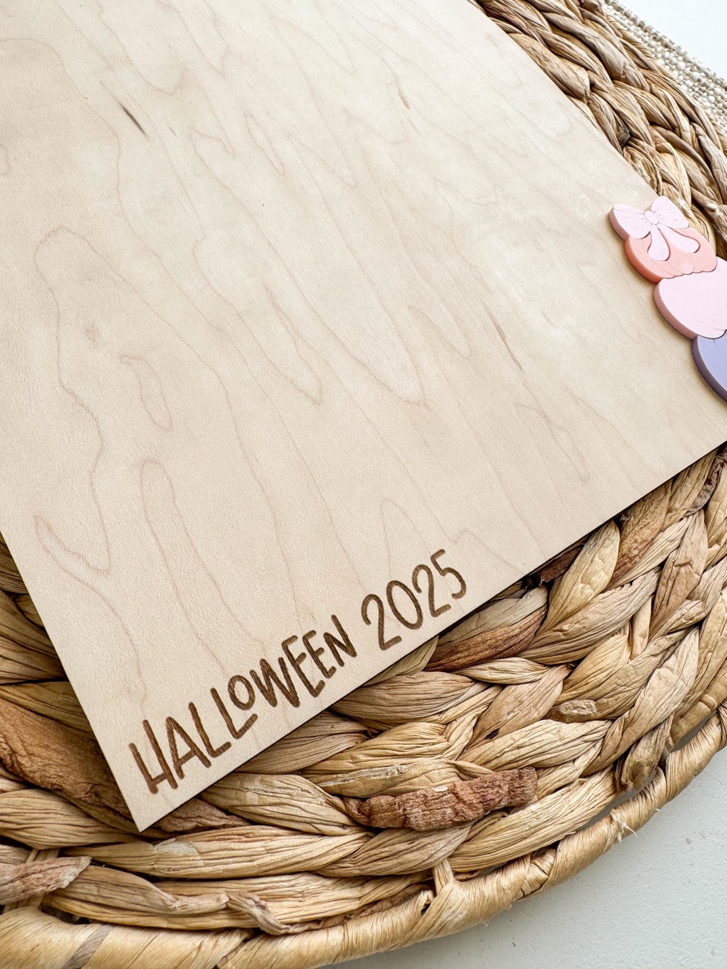Halloween handprint keepsake gift for grandparents Ghouls Just Wanna Have Fun maple wood sign
