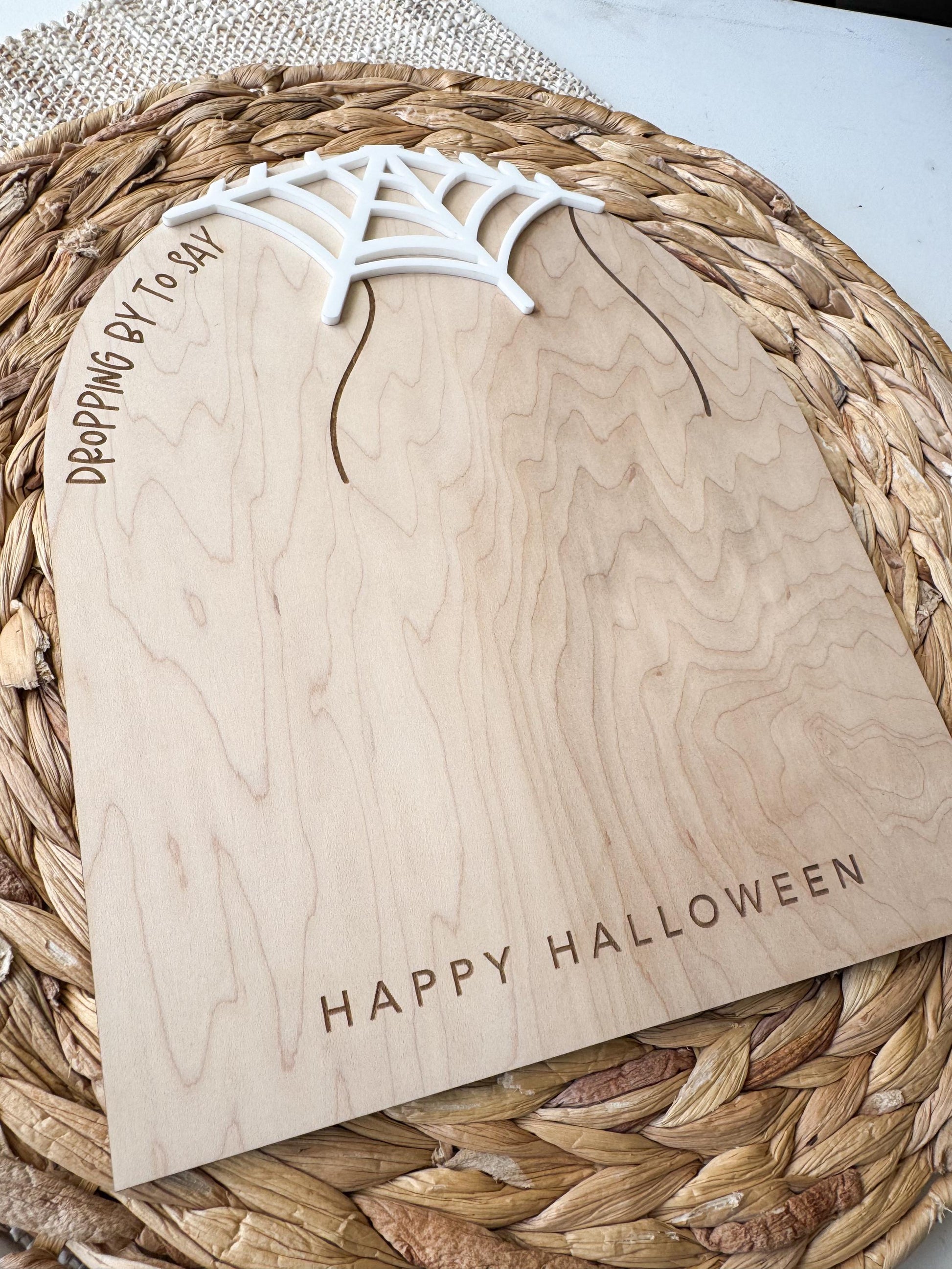 Halloween Handprint Spider Keepsake – Customizable Wooden Sign