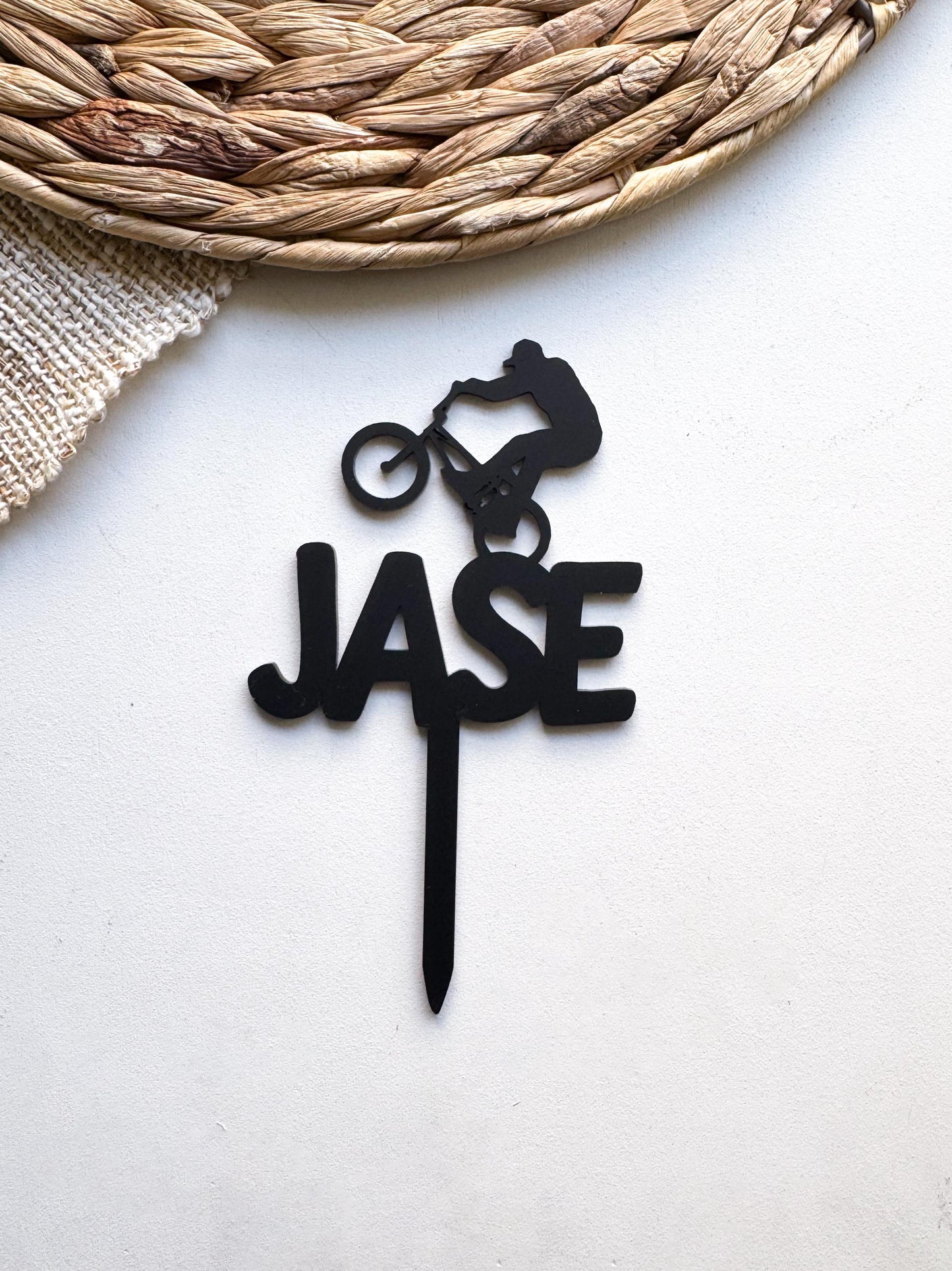 Custom BMX Cake Topper | Motocross Birthday Party Decoration | Racing Theme Party Decor