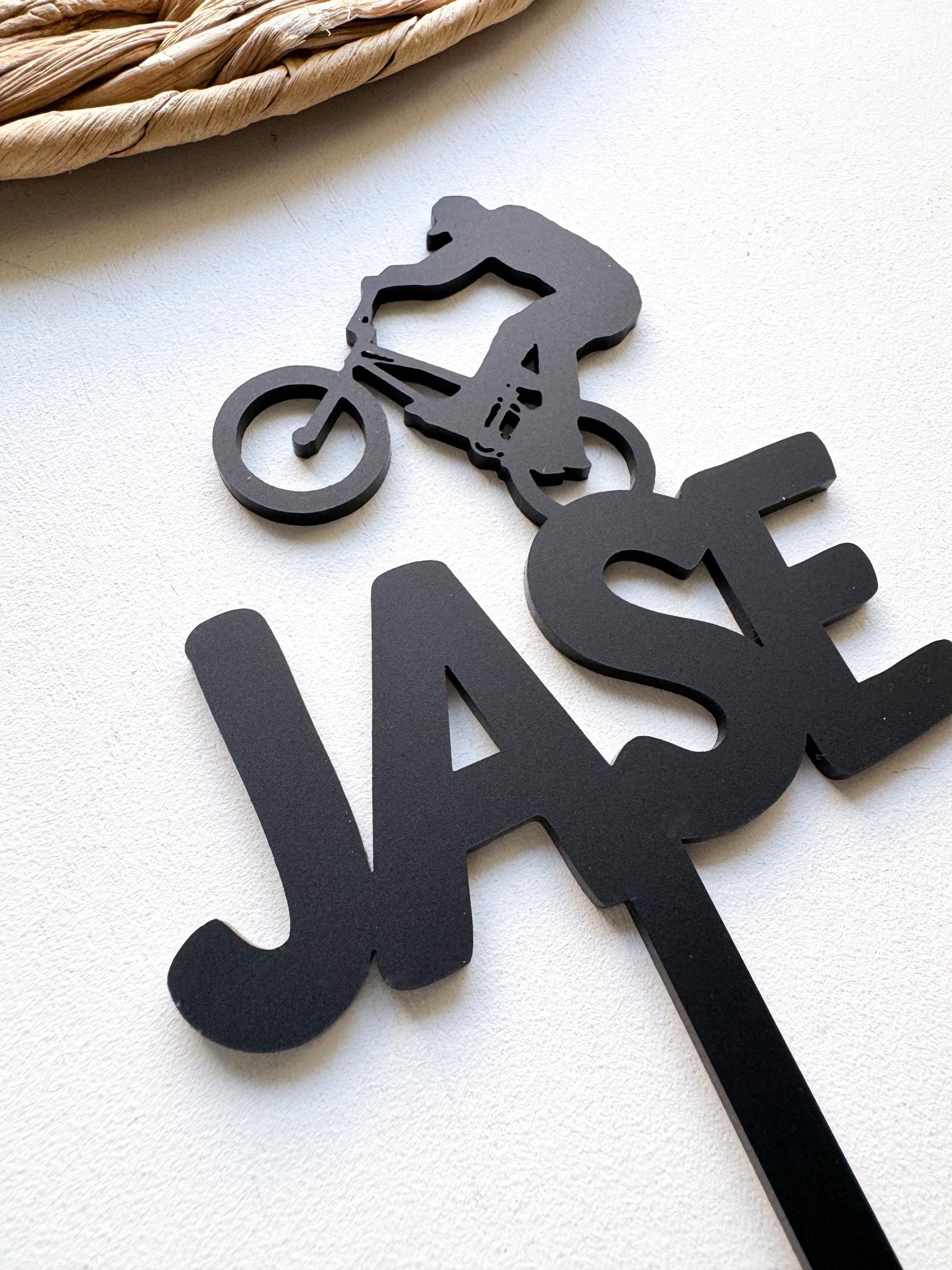 Custom BMX Cake Topper | Motocross Birthday Party Decoration | Racing Theme Party Decor