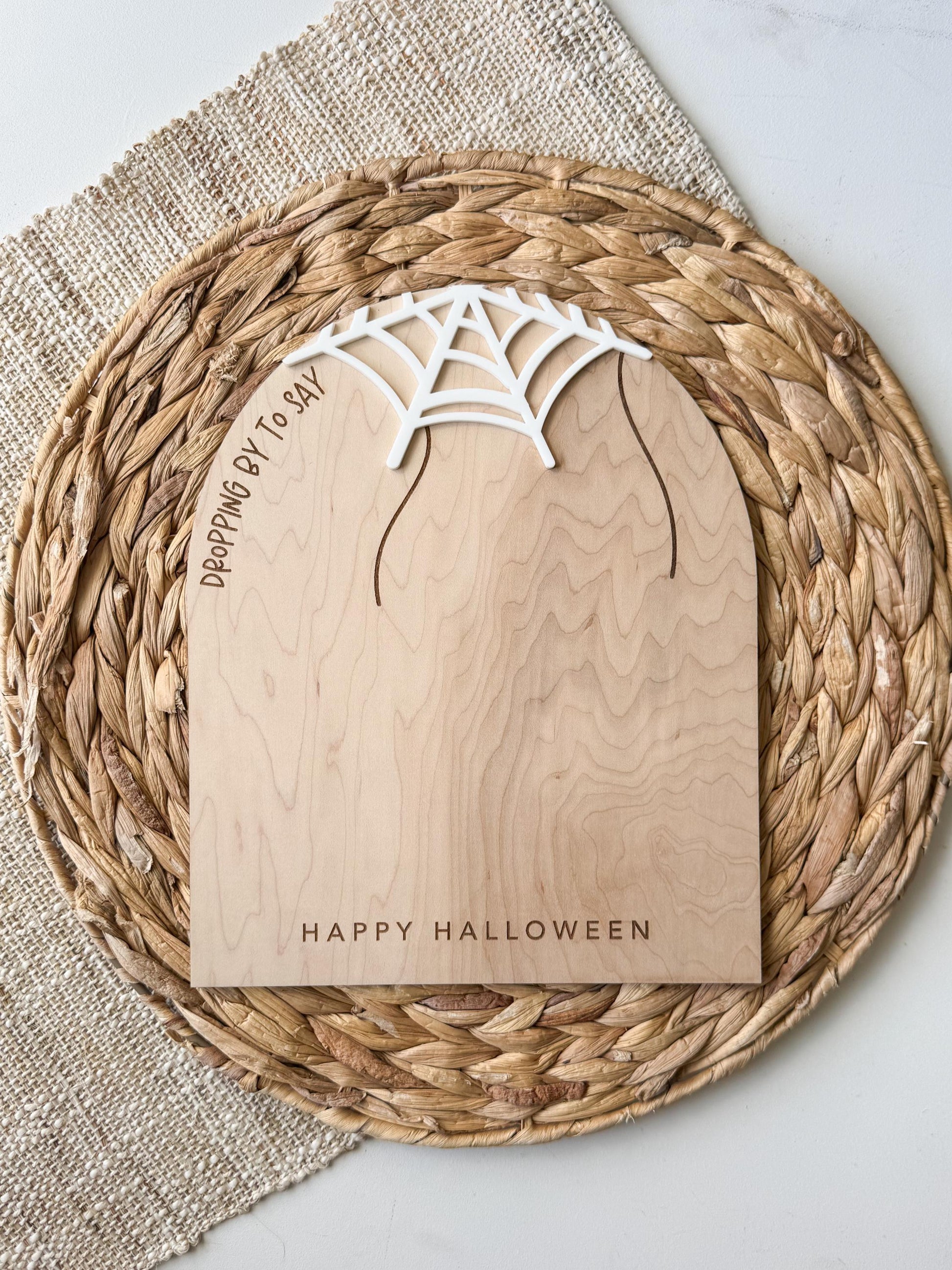Halloween Footprint Keepsake – DIY Wooden Craft Board, Customizable