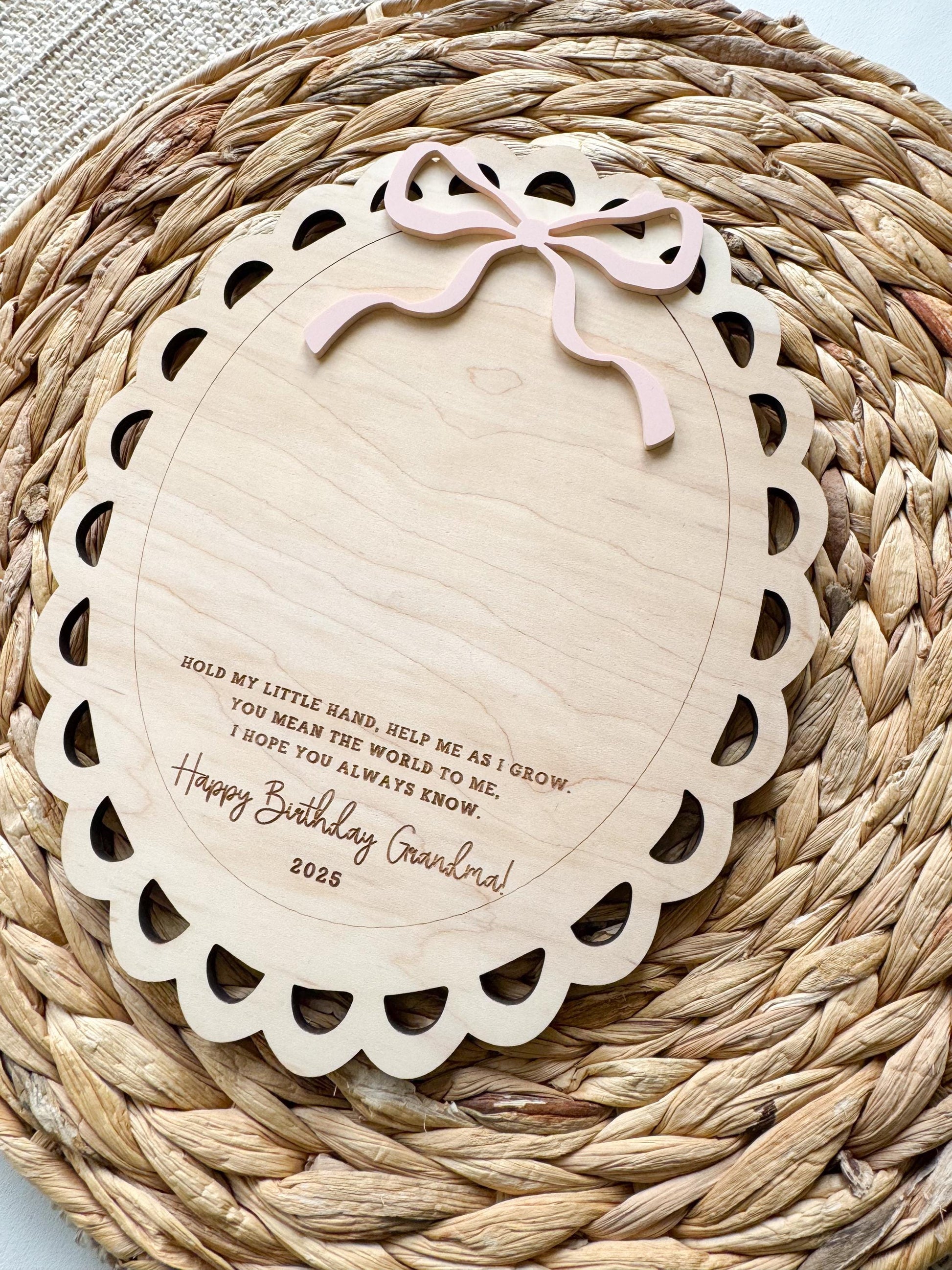 Personalized Grandma Handprint Plaque | Mother’s Day Keepsake Birthday Gift from Kids