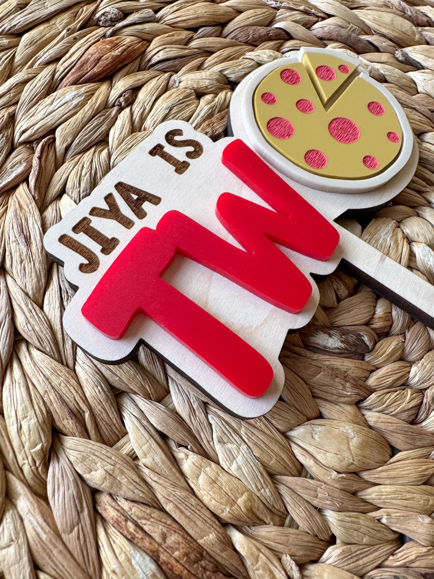 Personalized Second Birthday Cake Topper – “TWO” Birthday Topper | slice of fun