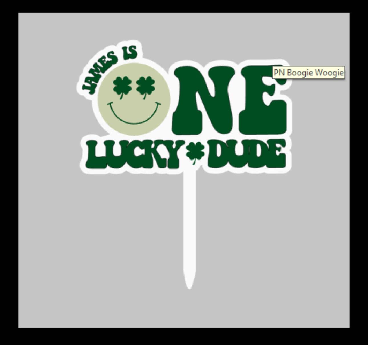One Lucky Dude First Cake Topper | 1st Birthday Party Decor | St Patricks theme
