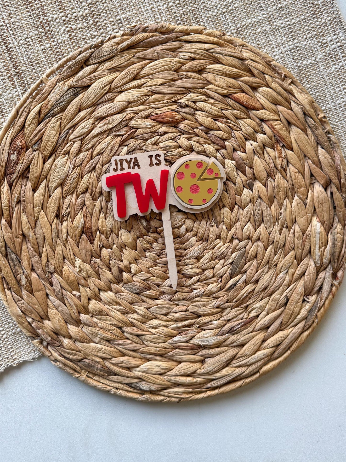 Personalized Second Birthday Cake Topper – “TWO” Birthday Topper | slice of fun