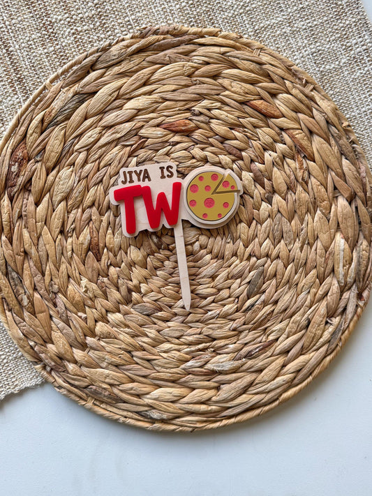 Personalized Second Birthday Cake Topper – “TWO” Birthday Topper | slice of fun
