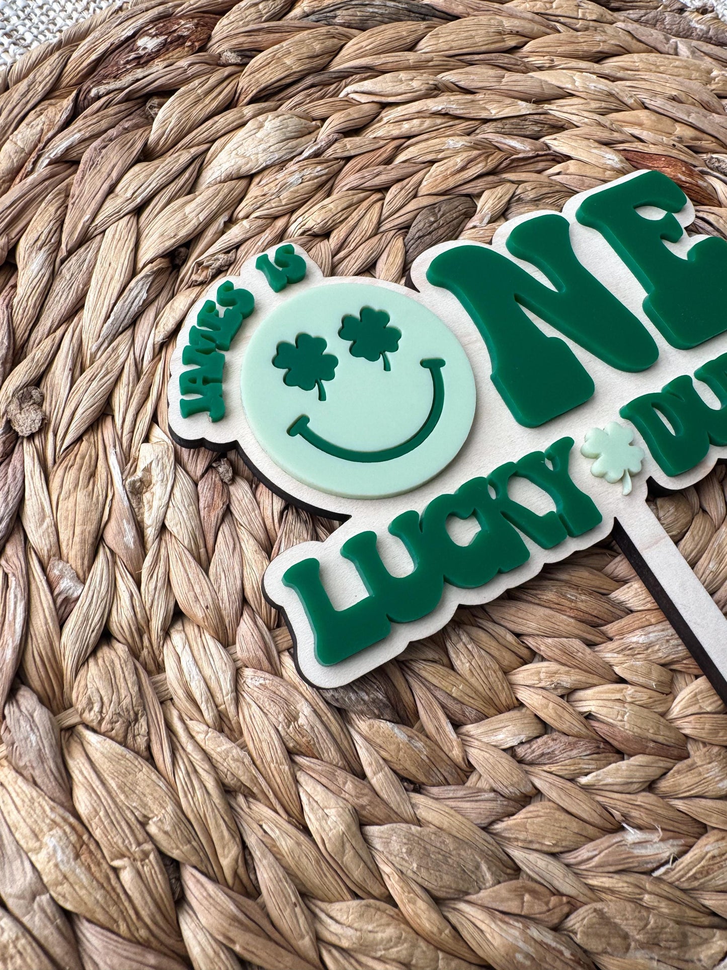 One Lucky Dude First Cake Topper | 1st Birthday Party Decor | St Patricks theme