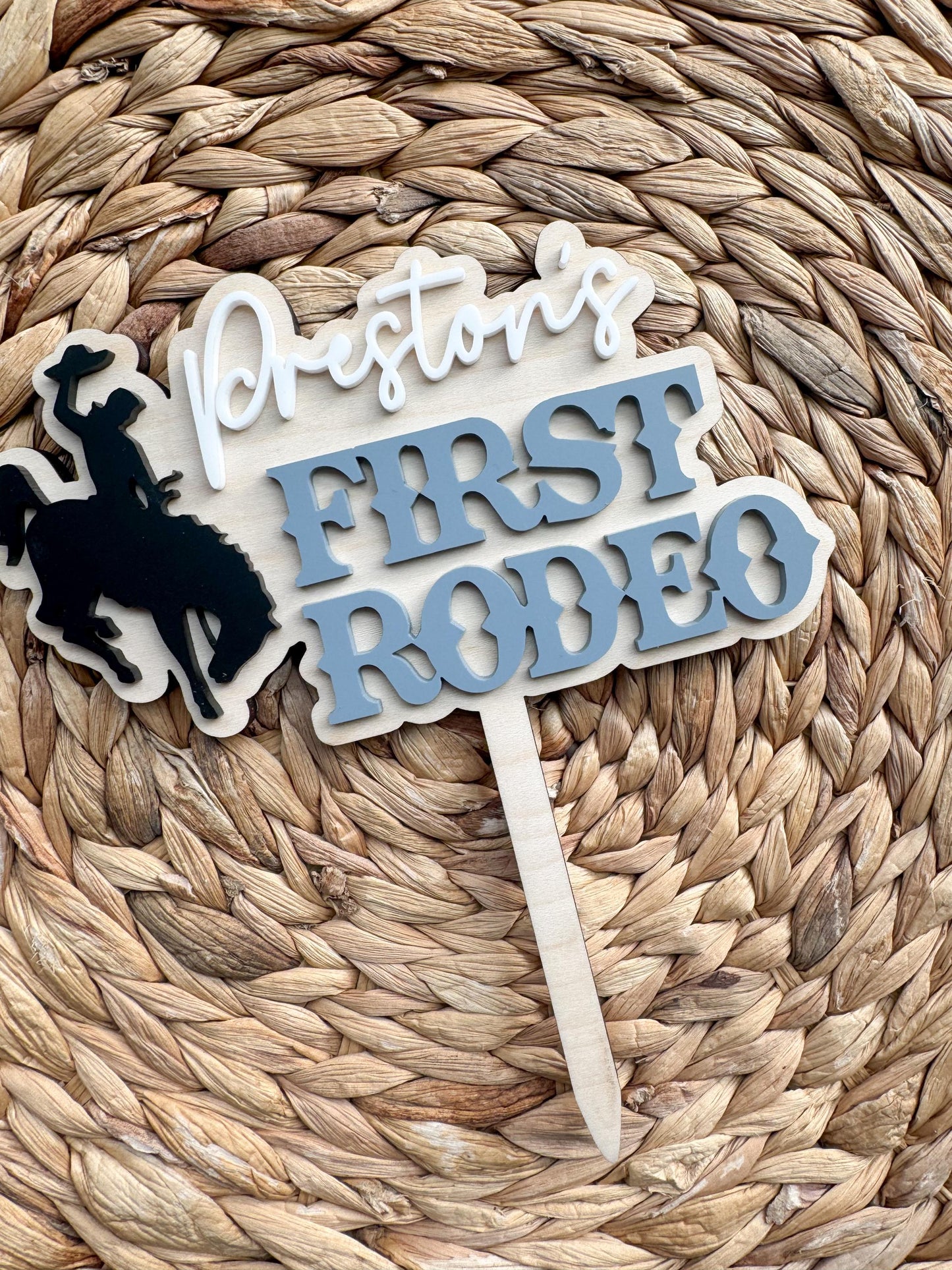 My First Rodeo Cake Topper | Western Birthday Smash Cake Cowboy Theme