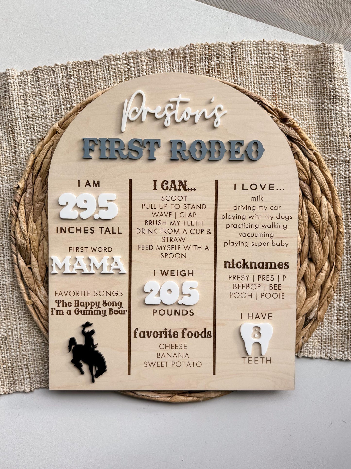 My First Rodeo Cake Topper | Western Birthday Smash Cake Cowboy Theme