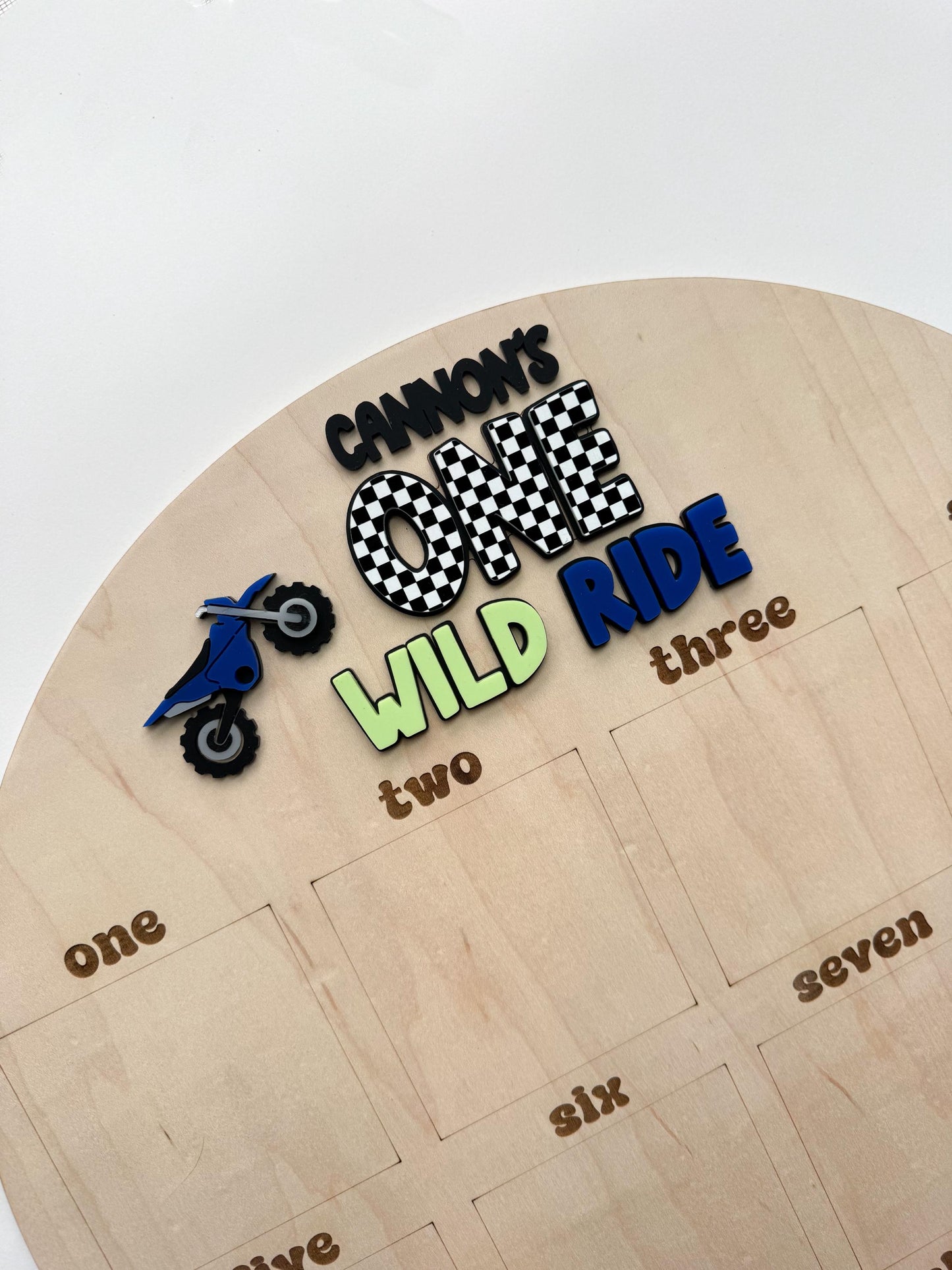 One Wild Ride Birthday Photo Board – Dirt Bike First Birthday Sign | 1st Party Decor