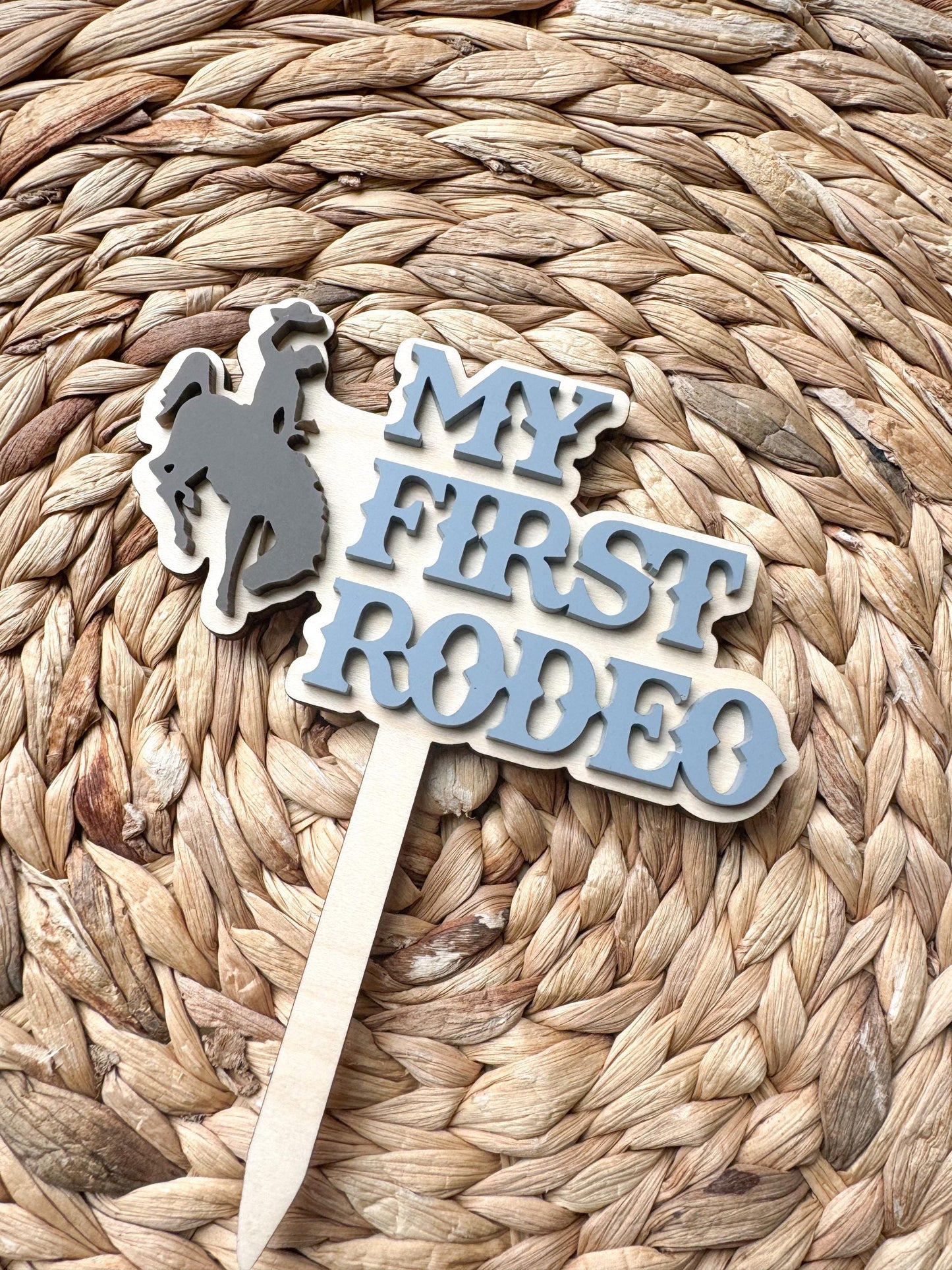My First Rodeo Cake Topper | Western Birthday Smash Cake Cowboy Theme