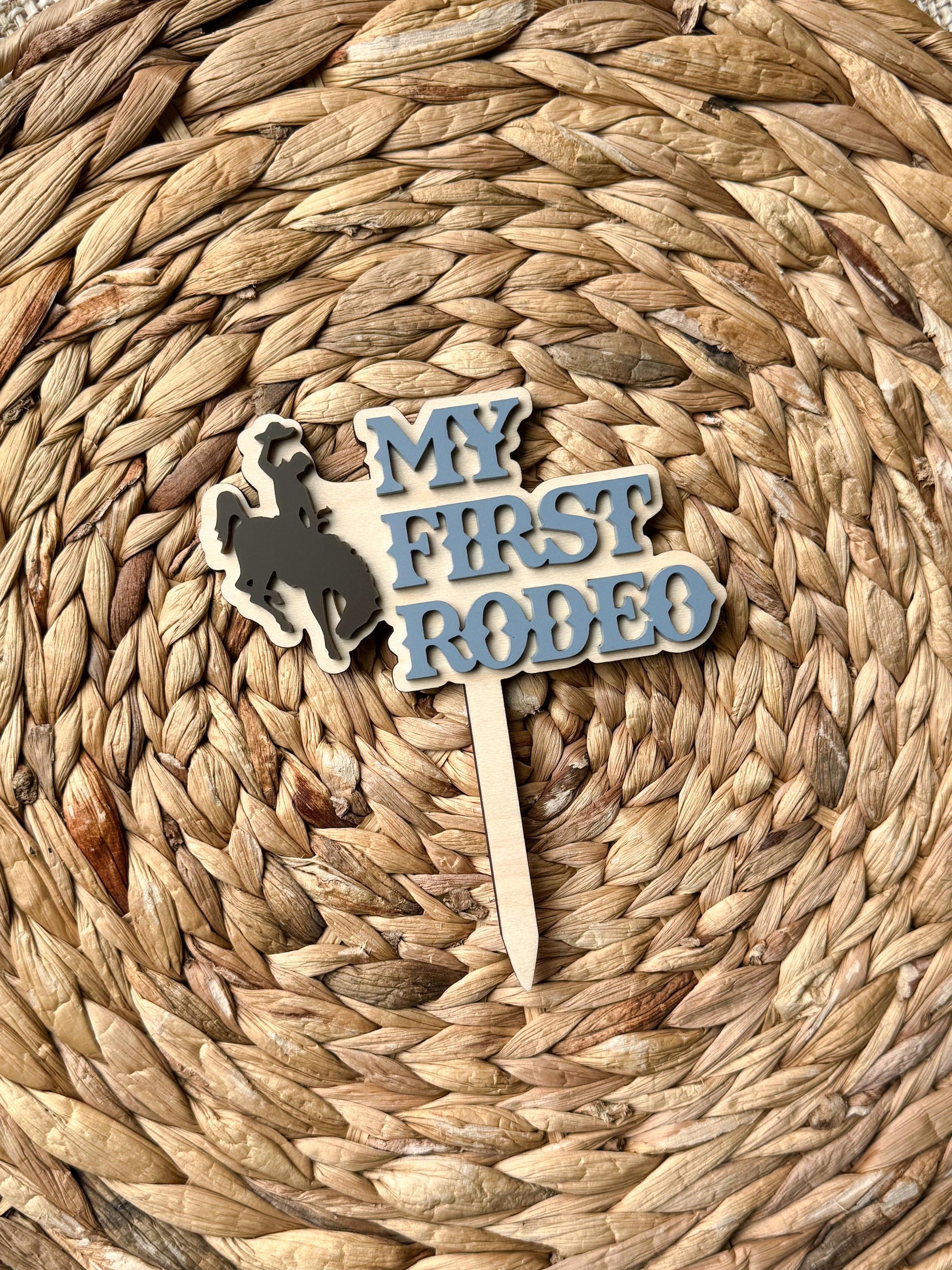 My First Rodeo Cake Topper | Western Birthday Smash Cake Cowboy Theme