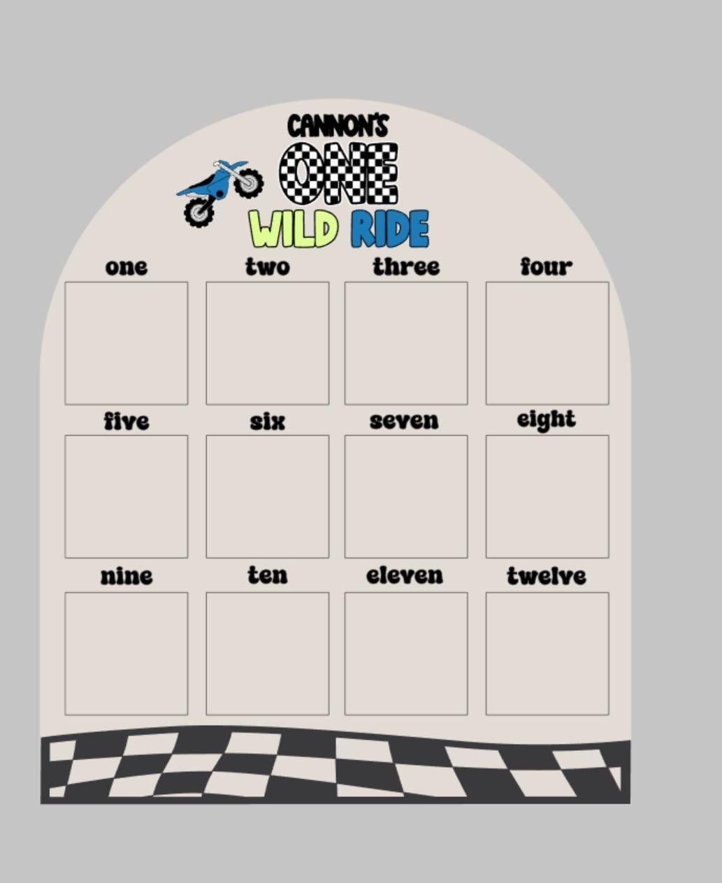 One Wild Ride Birthday Photo Board – Dirt Bike First Birthday Sign | 1st Party Decor