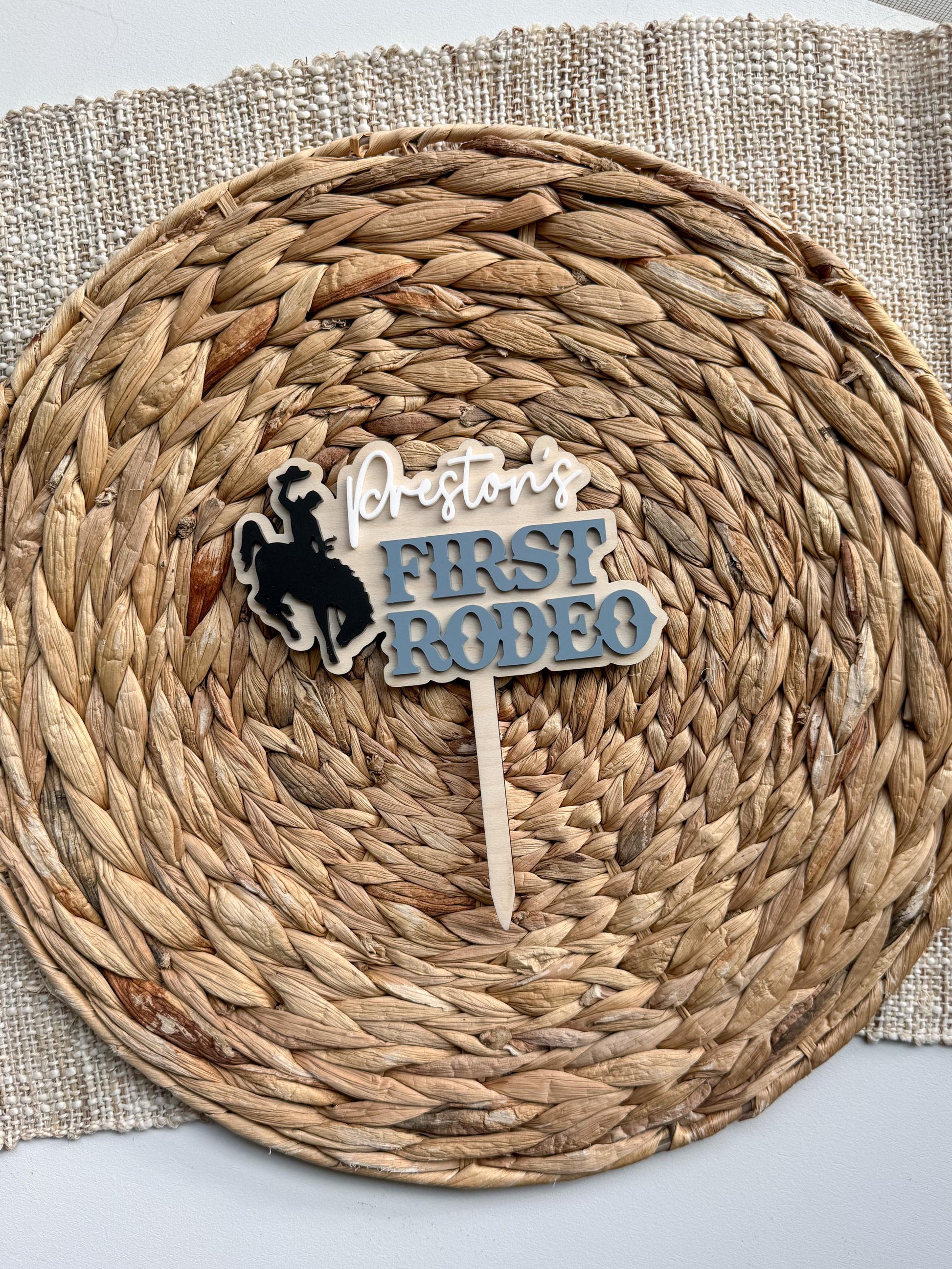 First Rodeo Milestone Board – Personalized Western Birthday Sign - 1st Year Party