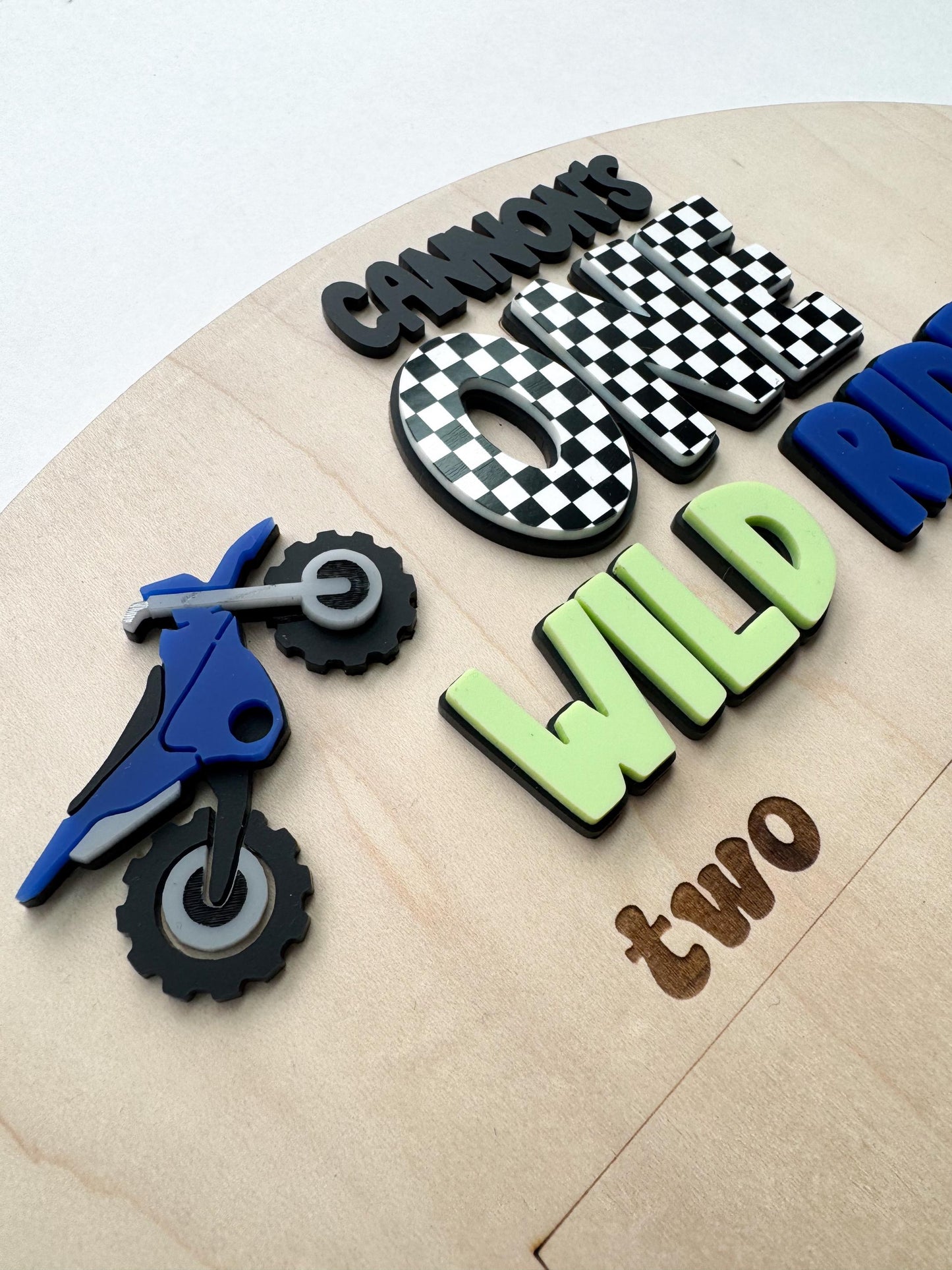 One Wild Ride Birthday Photo Board – Dirt Bike First Birthday Sign | 1st Party Decor