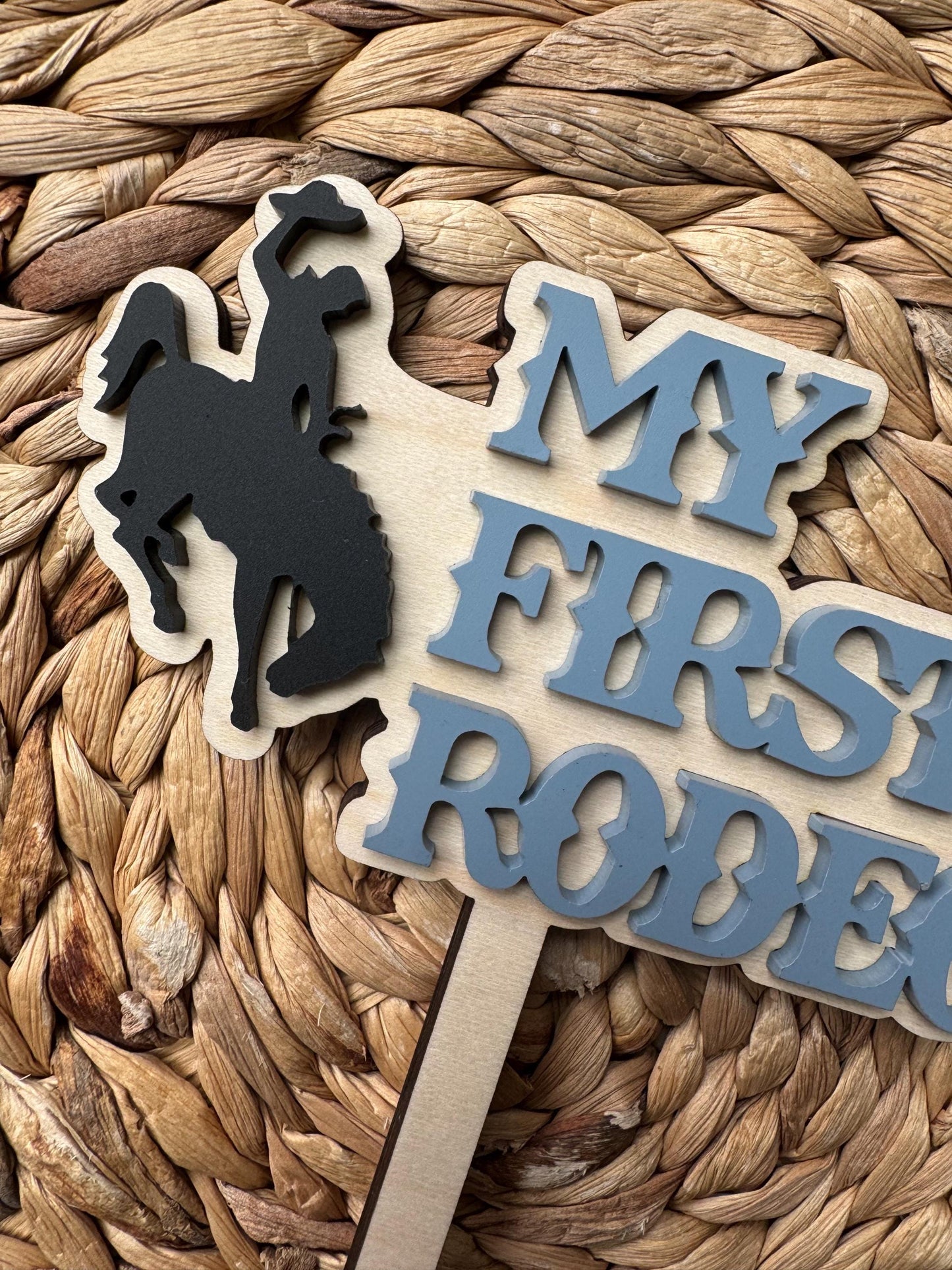 My First Rodeo Cake Topper | Western Birthday Smash Cake Cowboy Theme