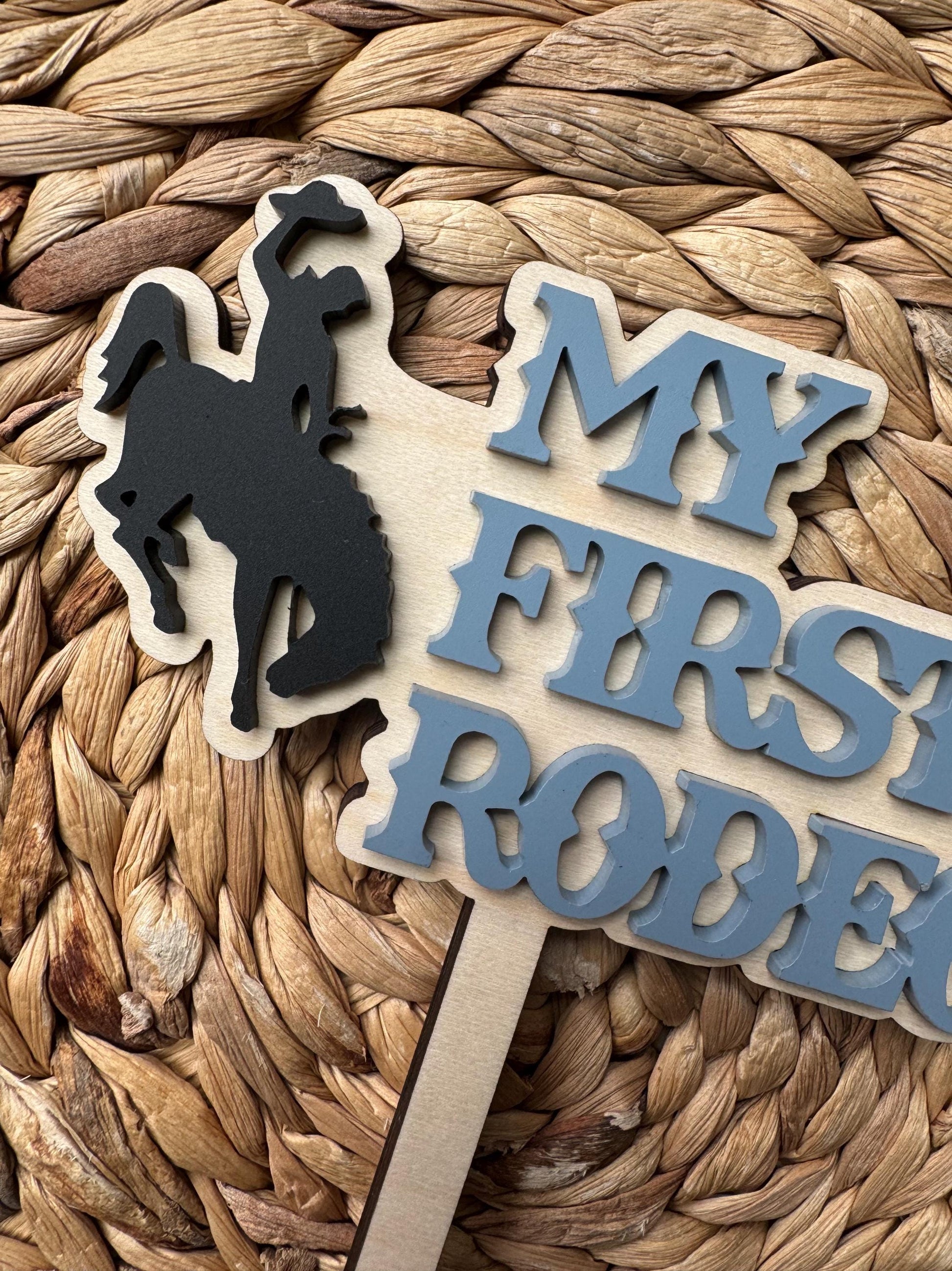 My First Rodeo Cake Topper | Western Birthday Smash Cake Cowboy Theme