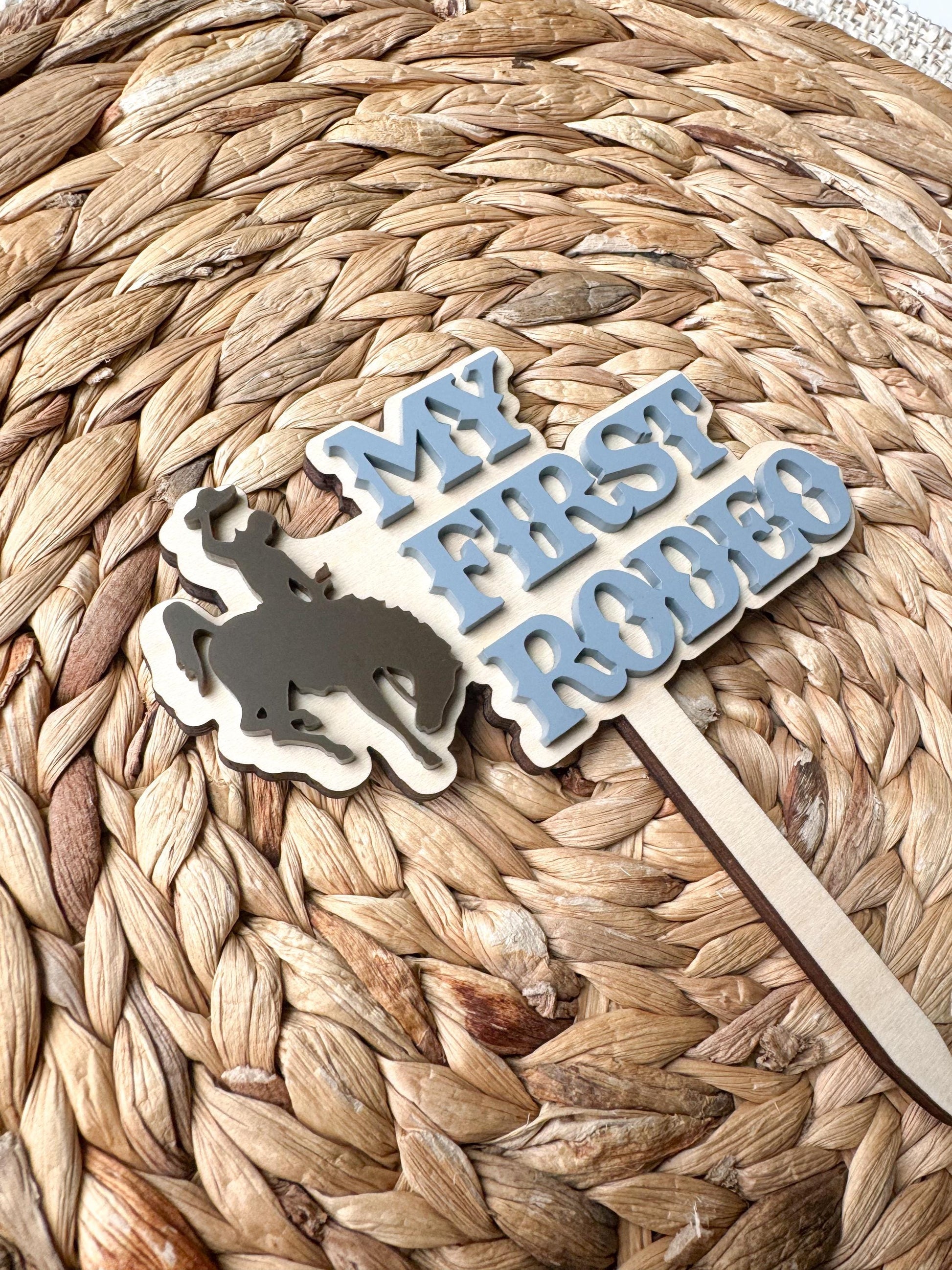 My First Rodeo Cake Topper | Western Birthday Smash Cake Cowboy Theme