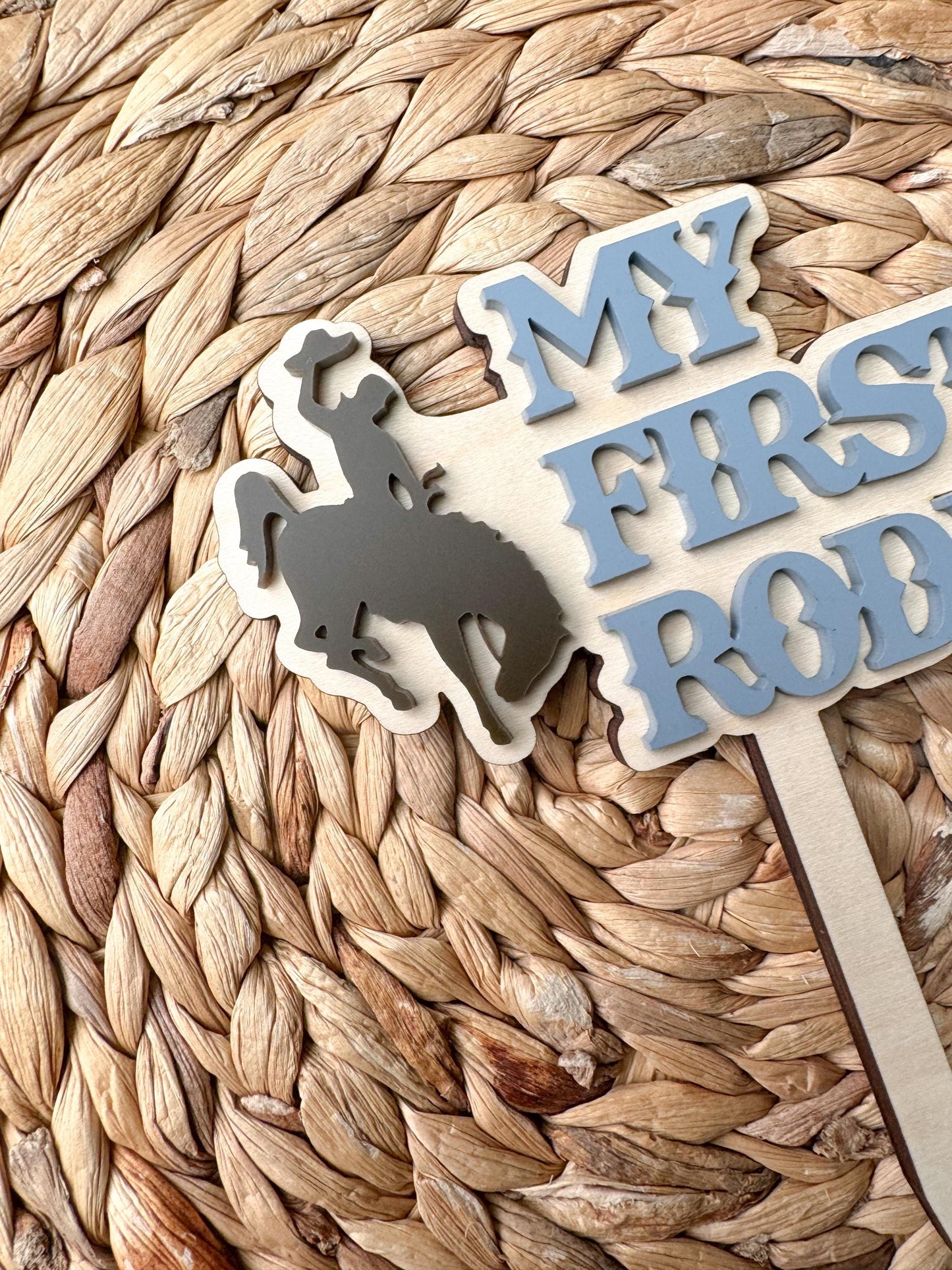 My First Rodeo Cake Topper | Western Birthday Smash Cake Cowboy Theme