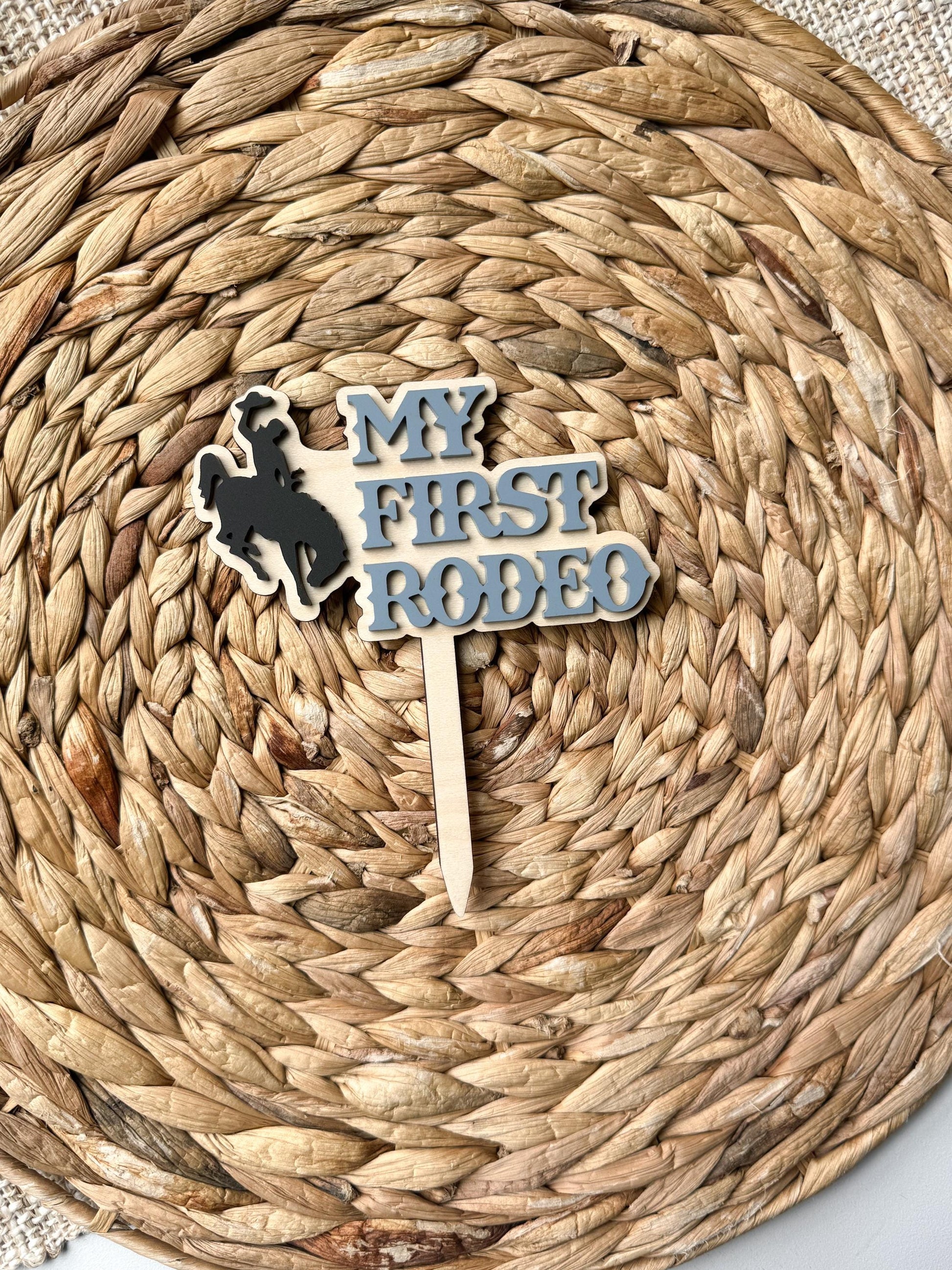 My First Rodeo Cake Topper | Western Birthday Smash Cake Cowboy Theme