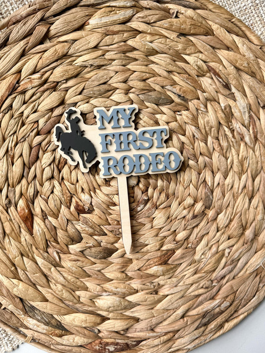 My First Rodeo Cake Topper | Western Birthday Smash Cake Cowboy Theme