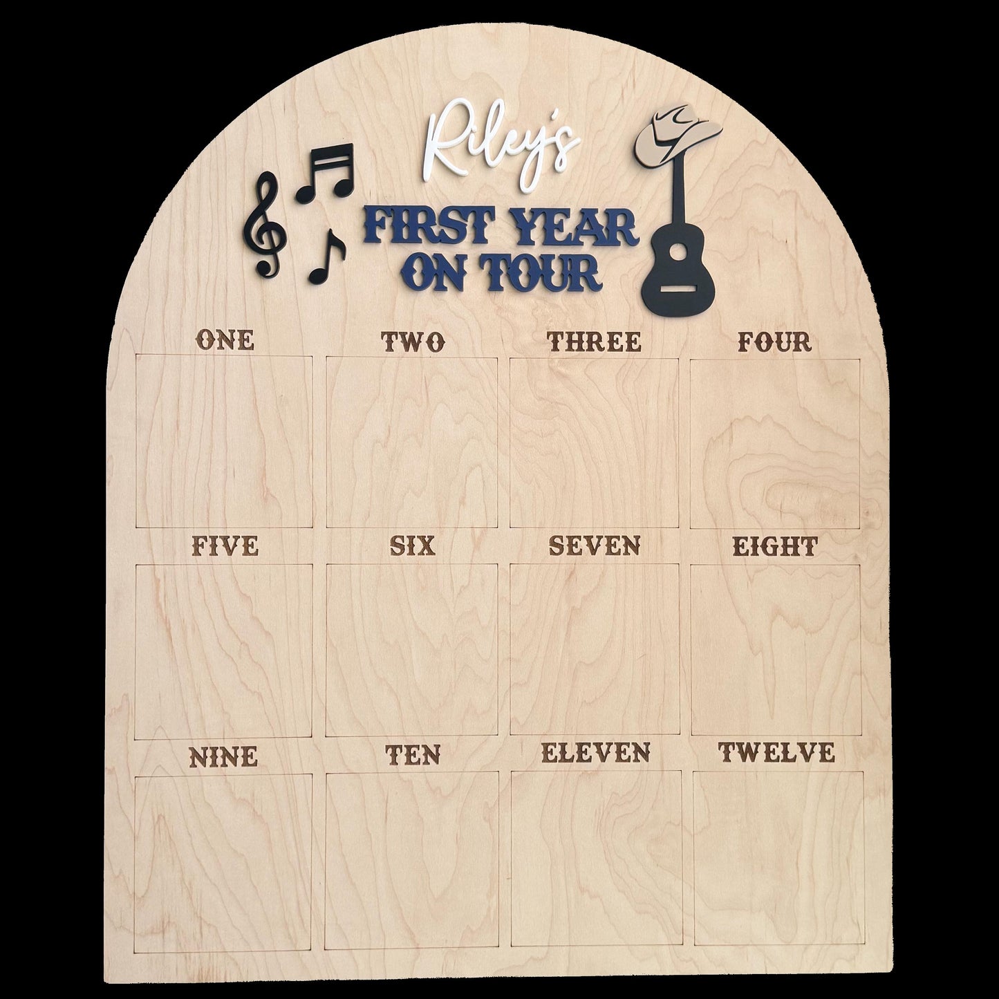 First Year Photo Board, Baby Monthly Milestone Sign, First Birthday Picture Display