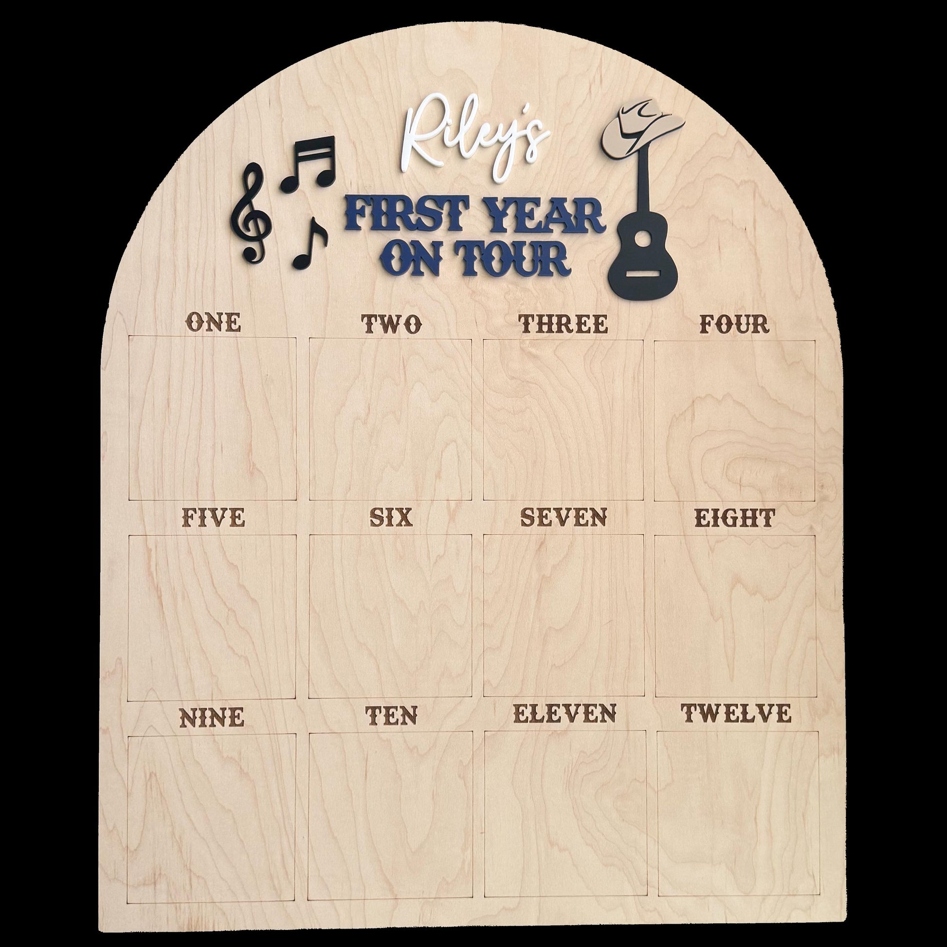 First Year Photo Board, Baby Monthly Milestone Sign, First Birthday Picture Display