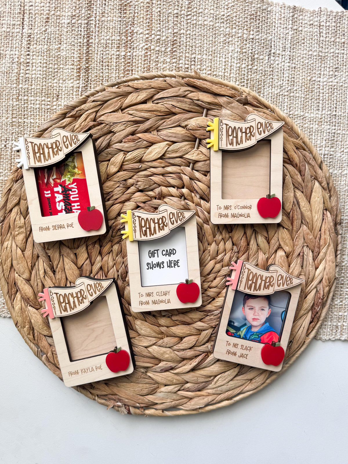 Teacher appreciation frame in maple wood, a keepsake from students