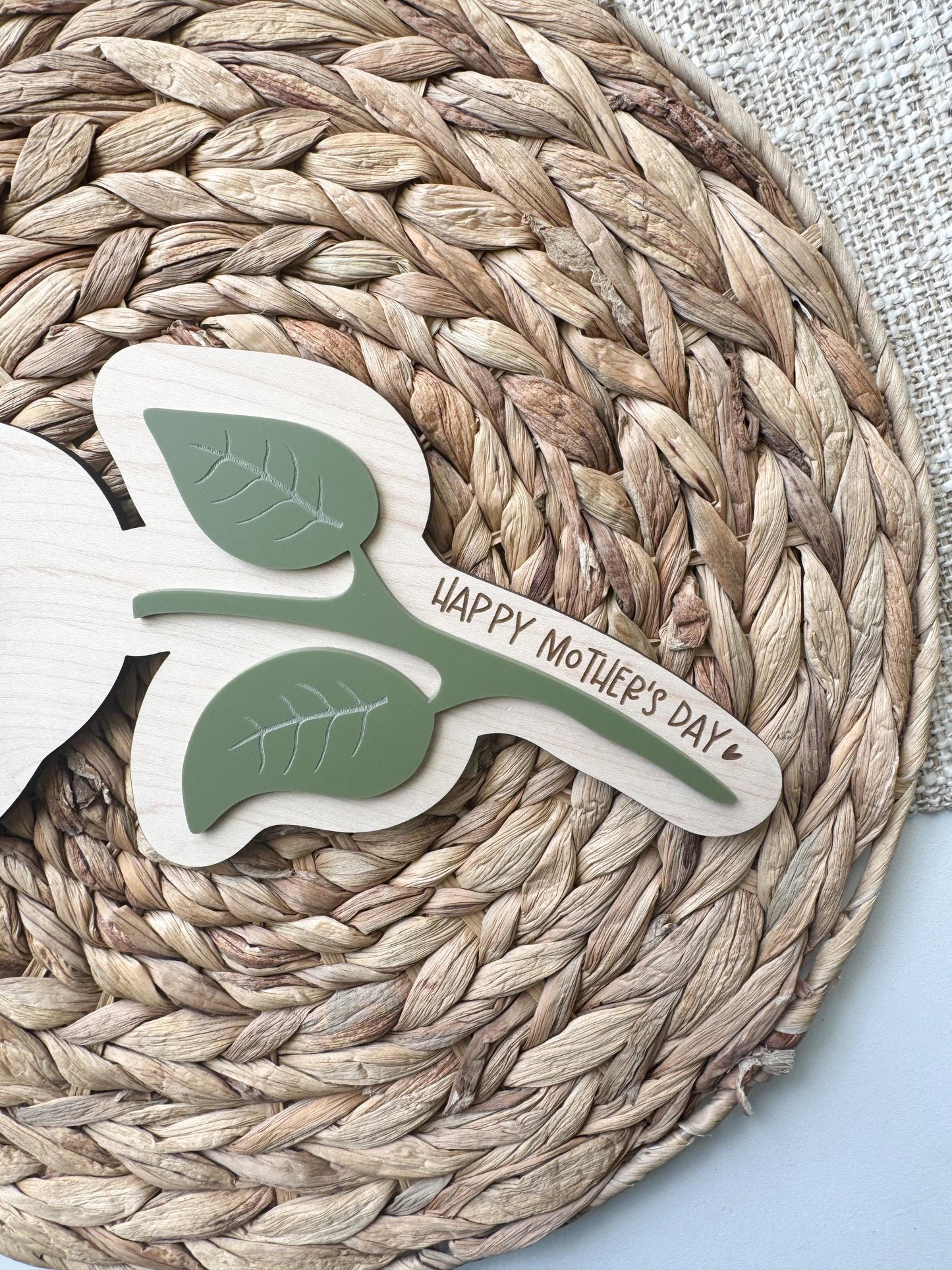 Mother’s Day Handprint Flower, Custom Grandma Keepsake, Mom Gift, Personalized Wood Sign