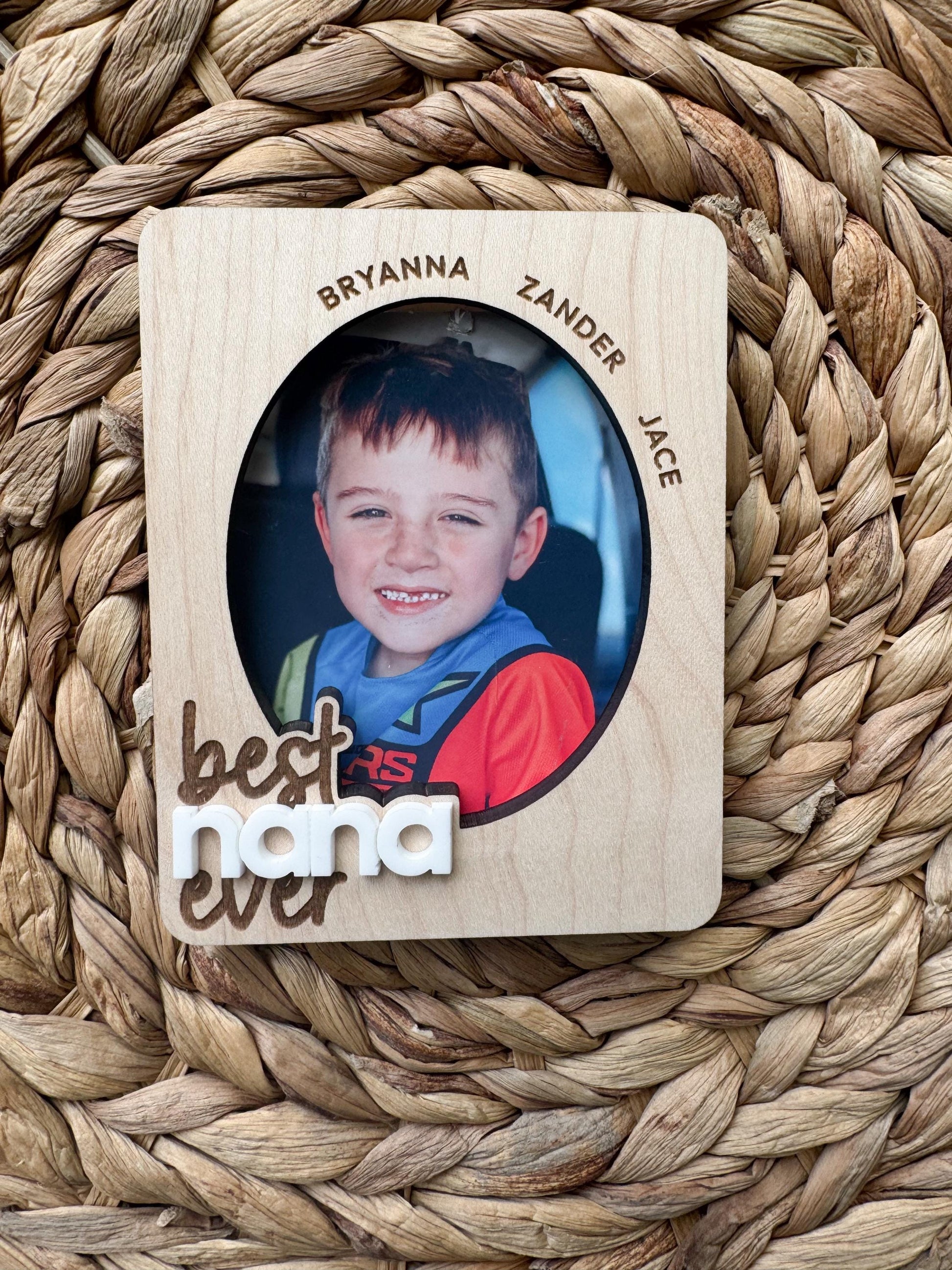 Photo Frame Visor Clip, Best Ever Mothers Day Gift, Personalized Magnet Frame, Family Picture Keepsake