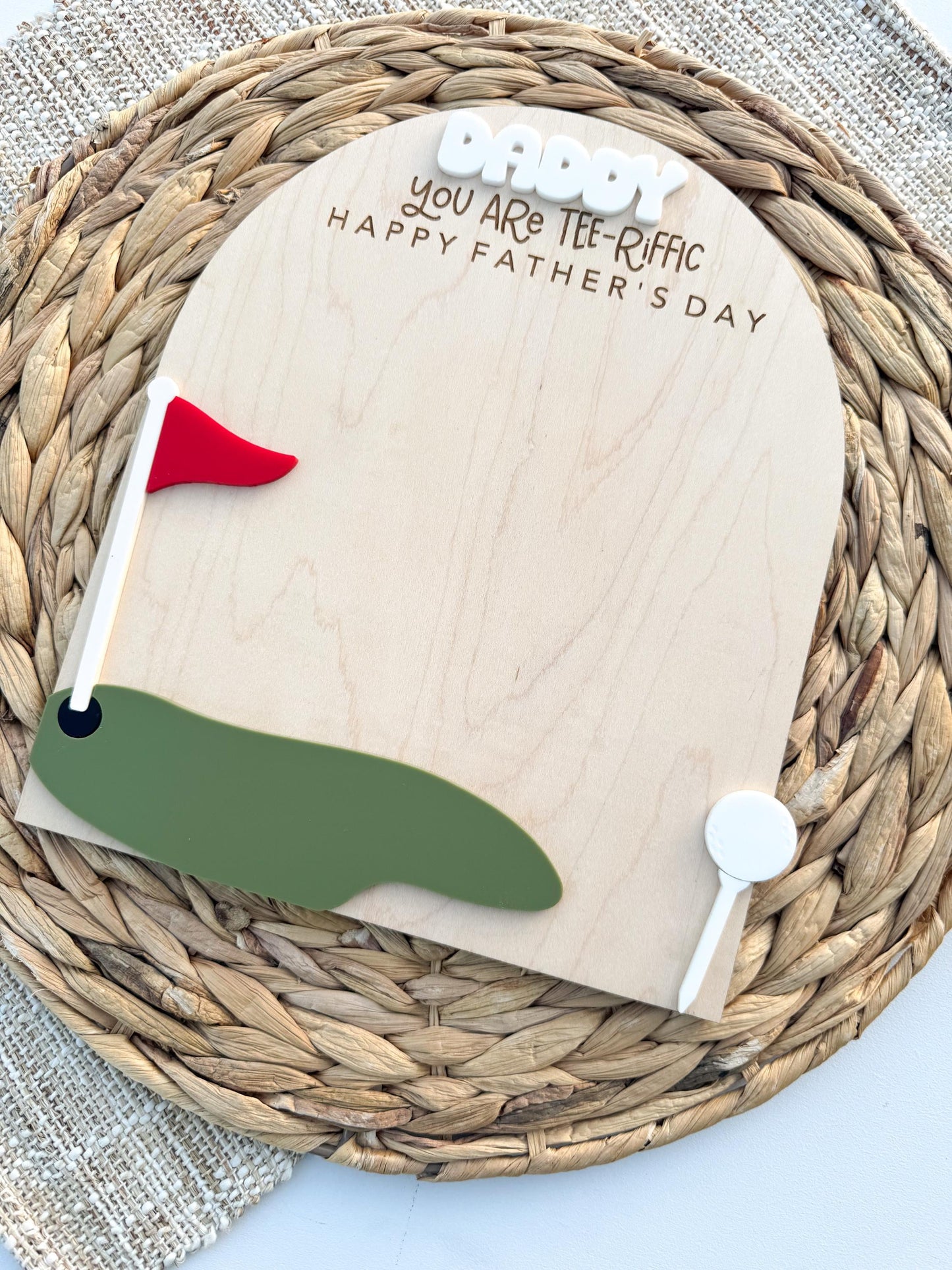 Personalized Golf Handprint Sign | Custom Father’s Day Gift for Dad, Grandpa, Papa, Uncle