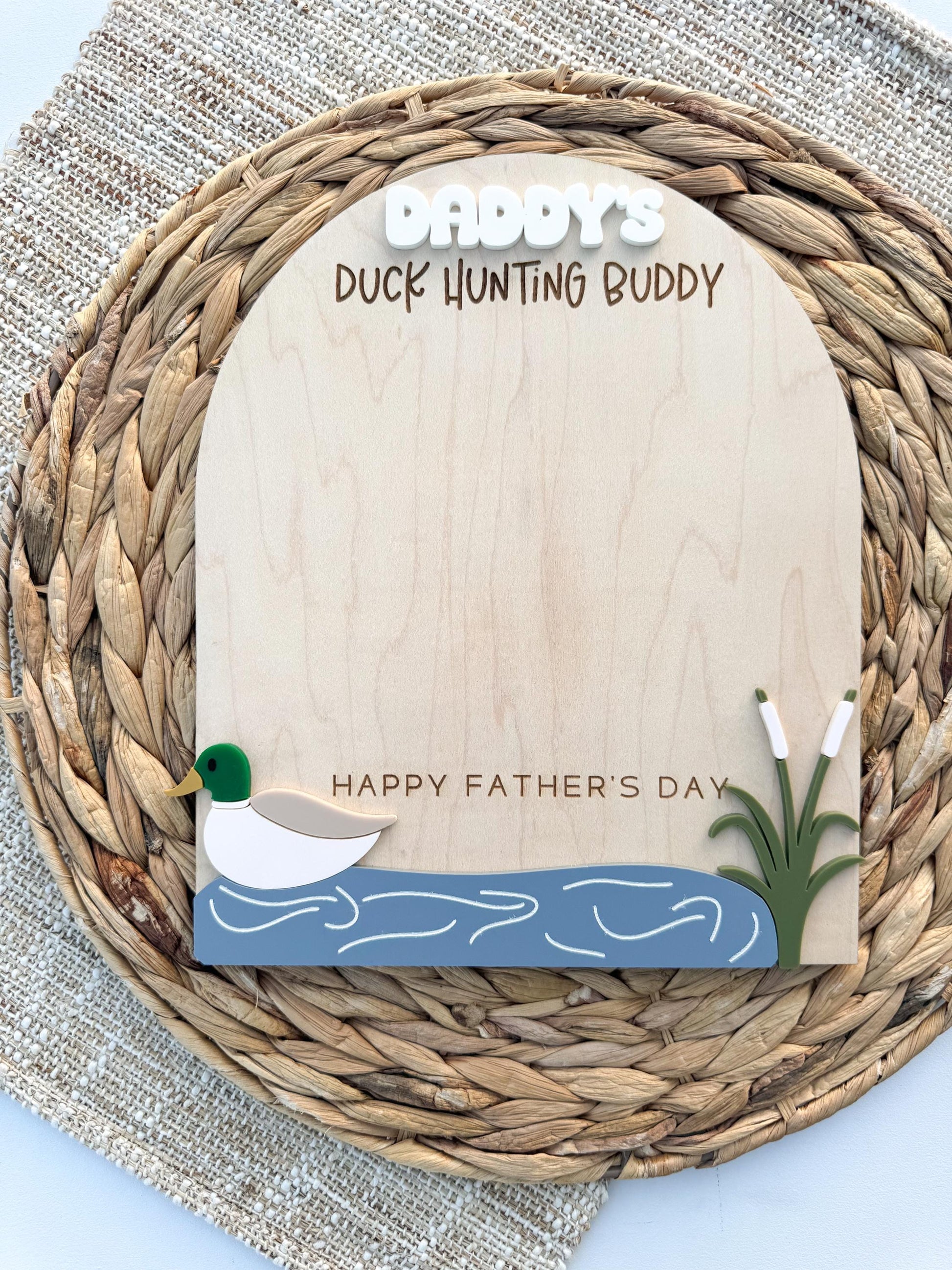 Duck Hunting Handprint Sign, Father’s Day Gift, Outdoor Keepsake from Kids