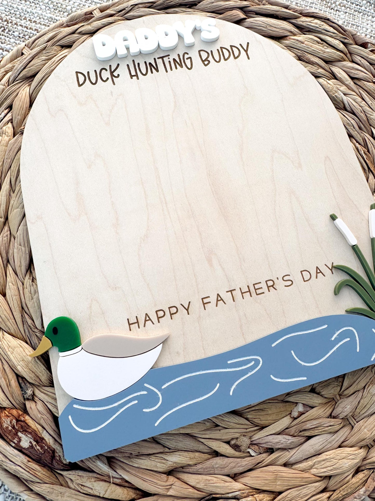 Duck Hunting Handprint Sign, Father’s Day Gift, Outdoor Keepsake from Kids