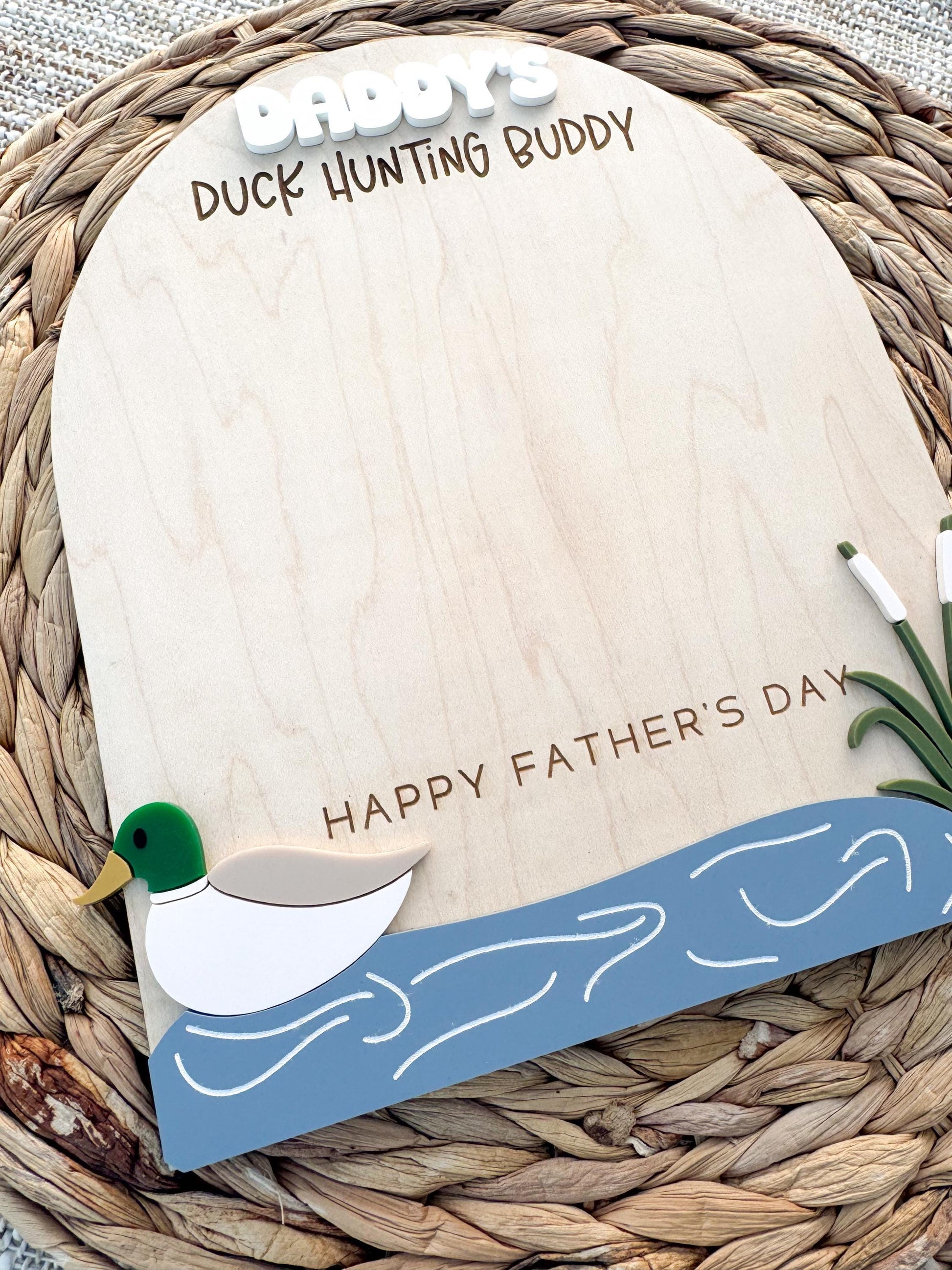 Duck Hunting Handprint Sign, Father’s Day Gift, Outdoor Keepsake from Kids
