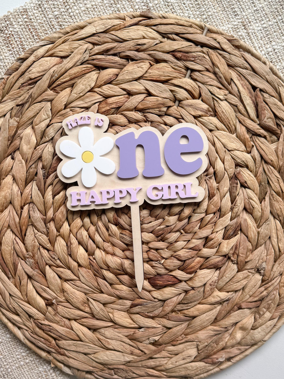 One-derful First Birthday Cake Topper | Isn’t She One-derful | Daisy Birthday Decor