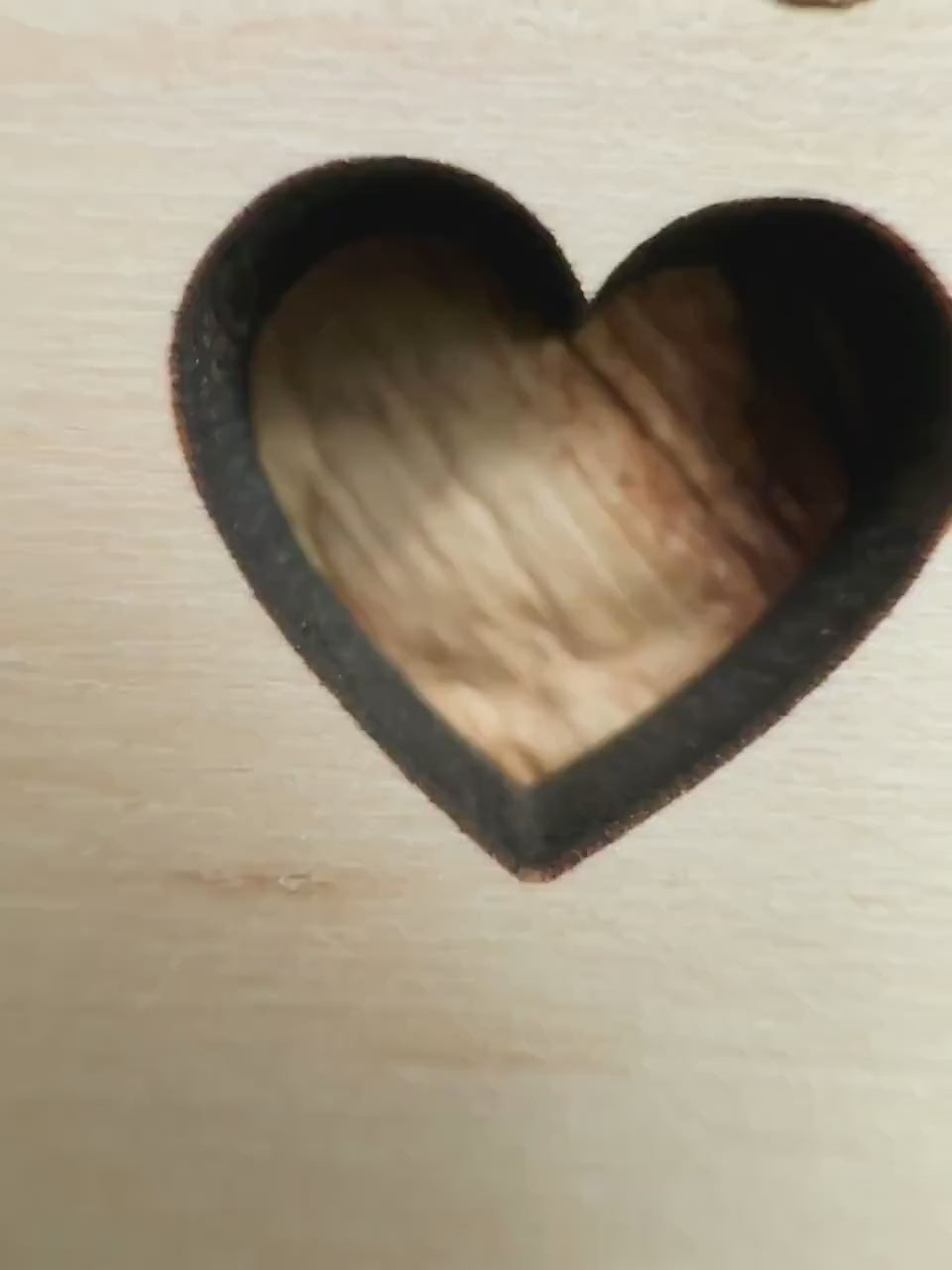Video of the engraved wooden memorial ornament