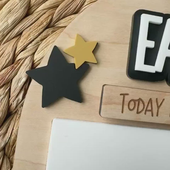 First Day of School Sign, Lightning Bolt Back to School Board, Reusable Interchangeable Dry Erase Photo Prop, Last Day Sign, Custom Name