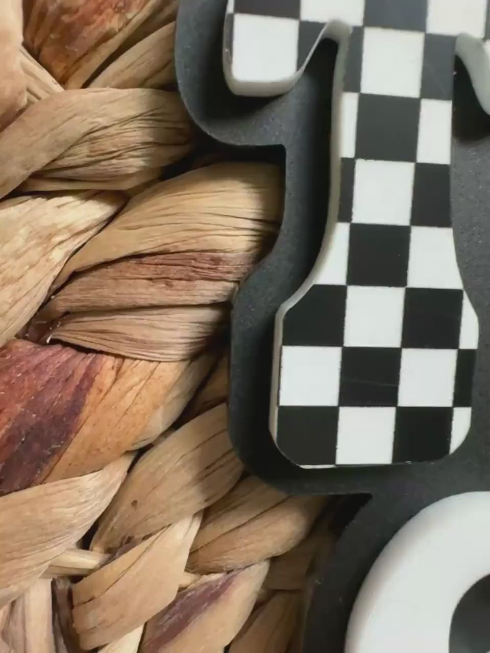 Too Cool Cake Topper | Retro Checkered Birthday Decor