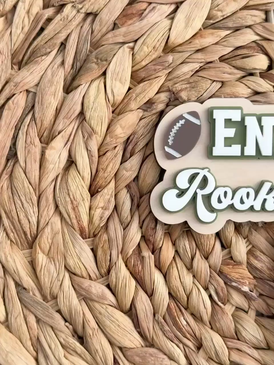 Rookie Year Cake Topper | Personalized Football First Birthday Decor