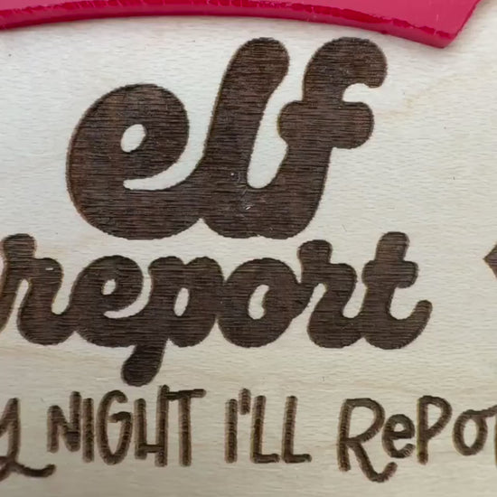 Video of the personalized elf report card naughty or nice dry erase board
