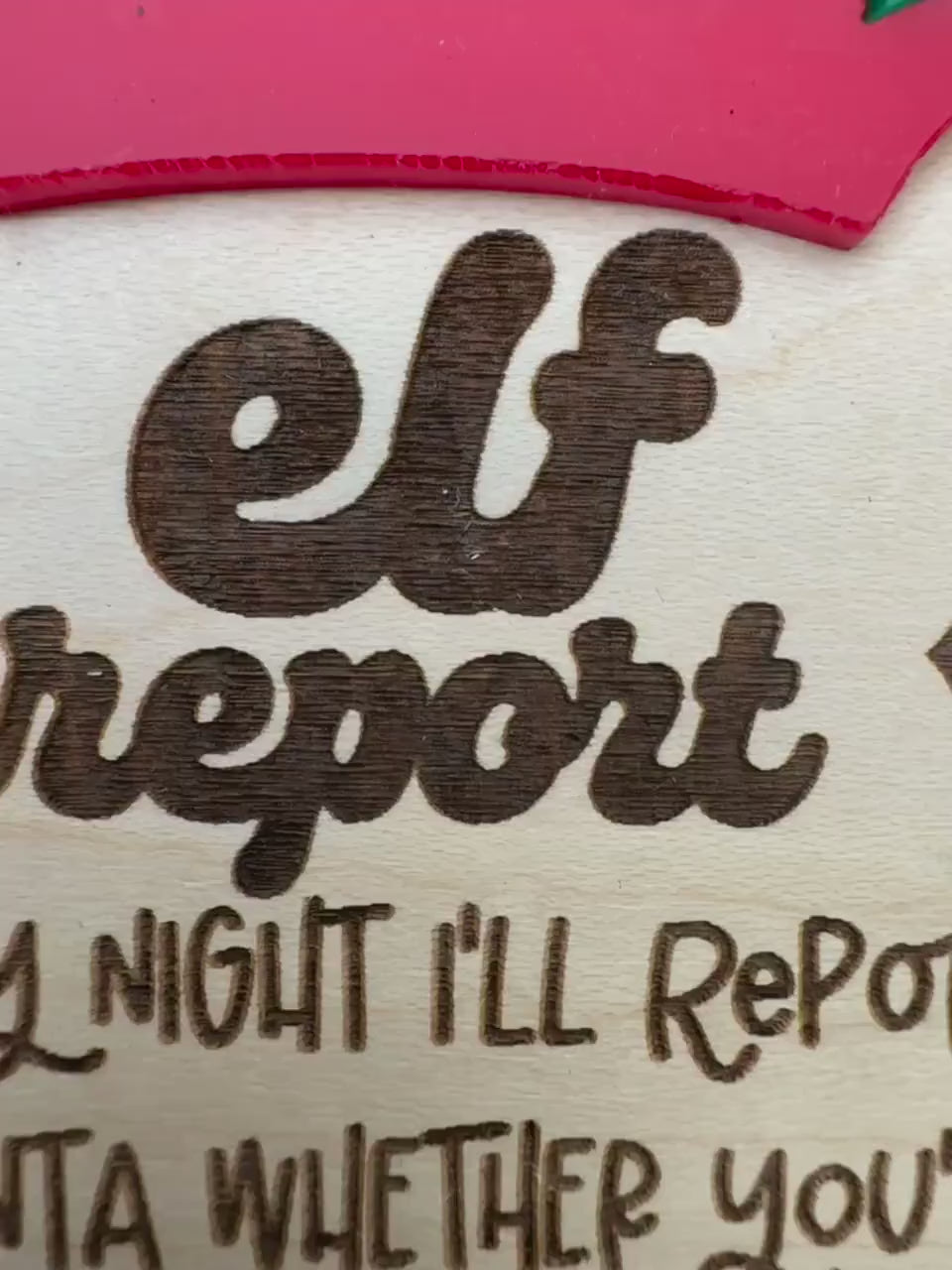 Video of the personalized elf report card naughty or nice dry erase board