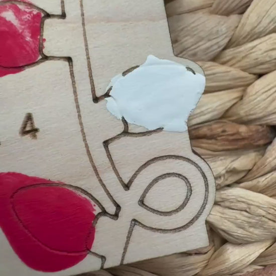 Video of the personalized kids fingerprint Christmas ornament