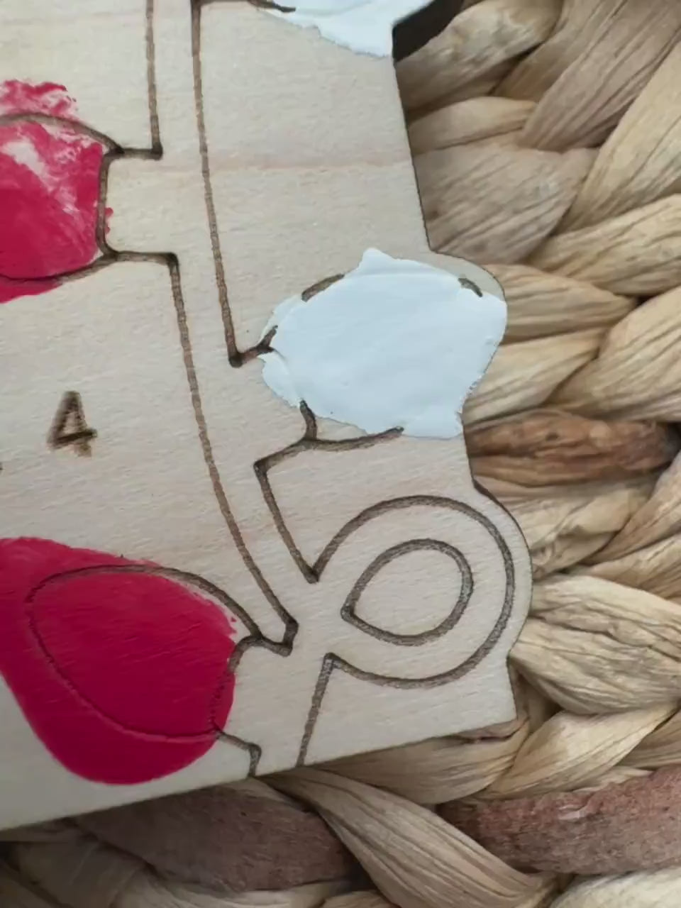 Video of the personalized kids fingerprint Christmas ornament
